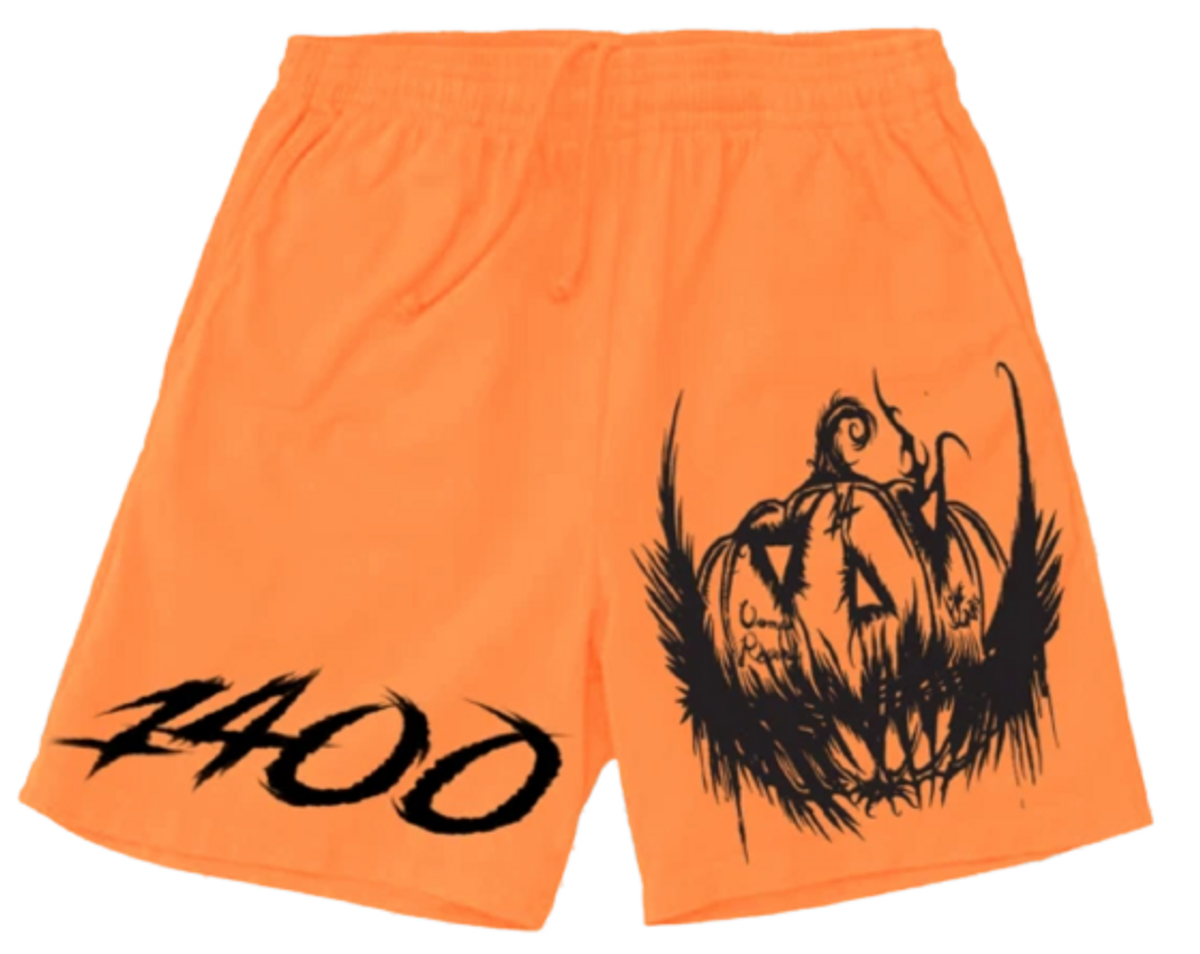 Trippie Redd Merch 1400 Jack-O-Lantern Orange Shorts