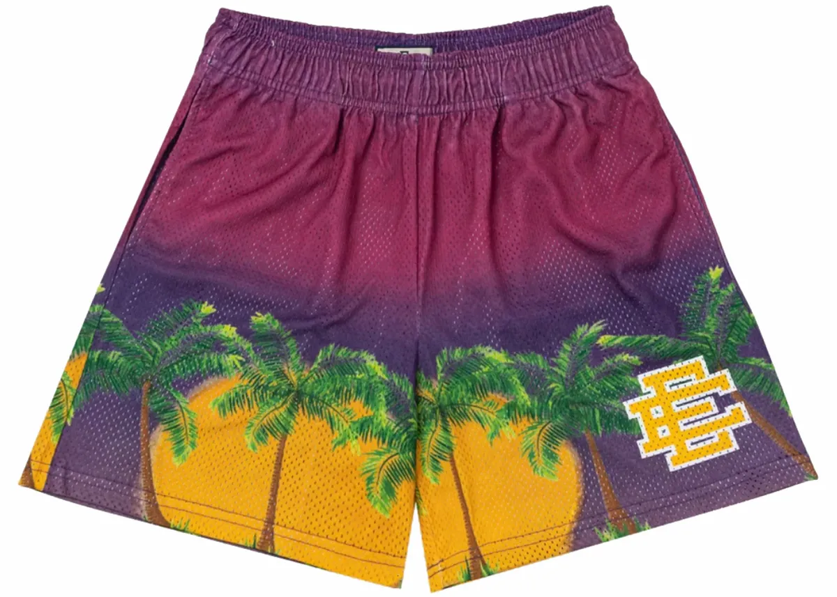 Eric Emanuel EE Purple Palm Basic Shorts