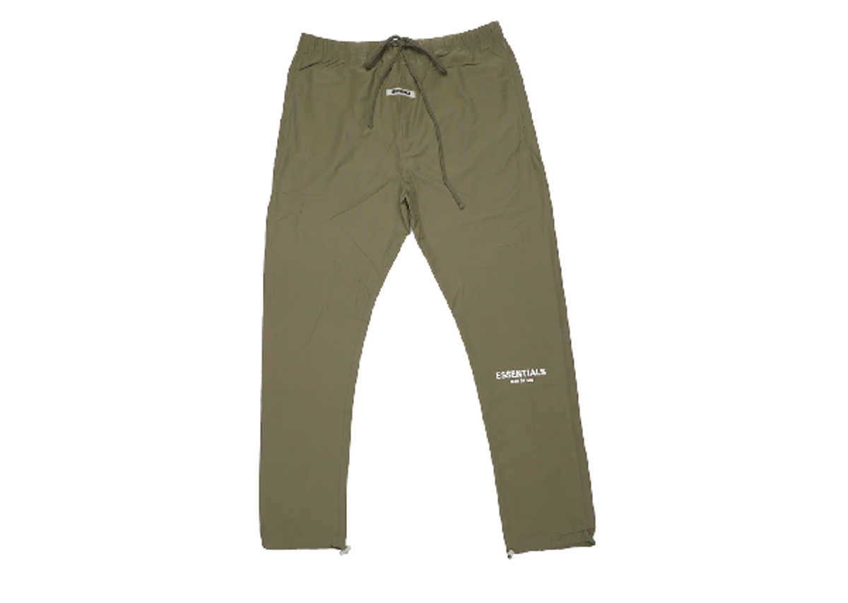 Fear of God Essentials Nylon Track Pants Olive