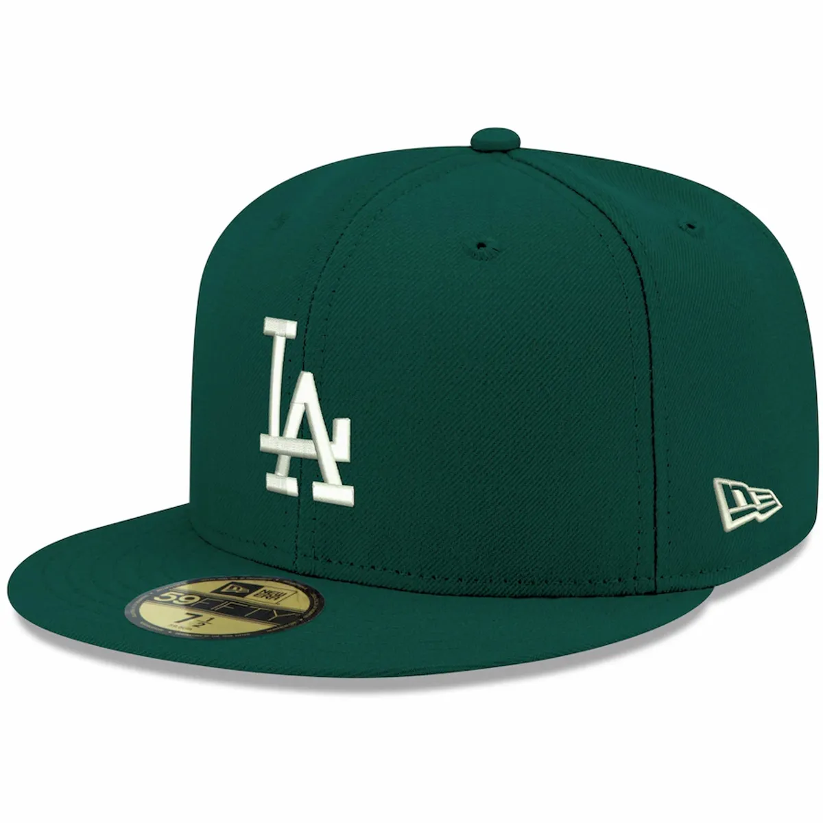 New Era Los Angeles Dodgers New Era Logo White 59FIFTY Fitted Hat
