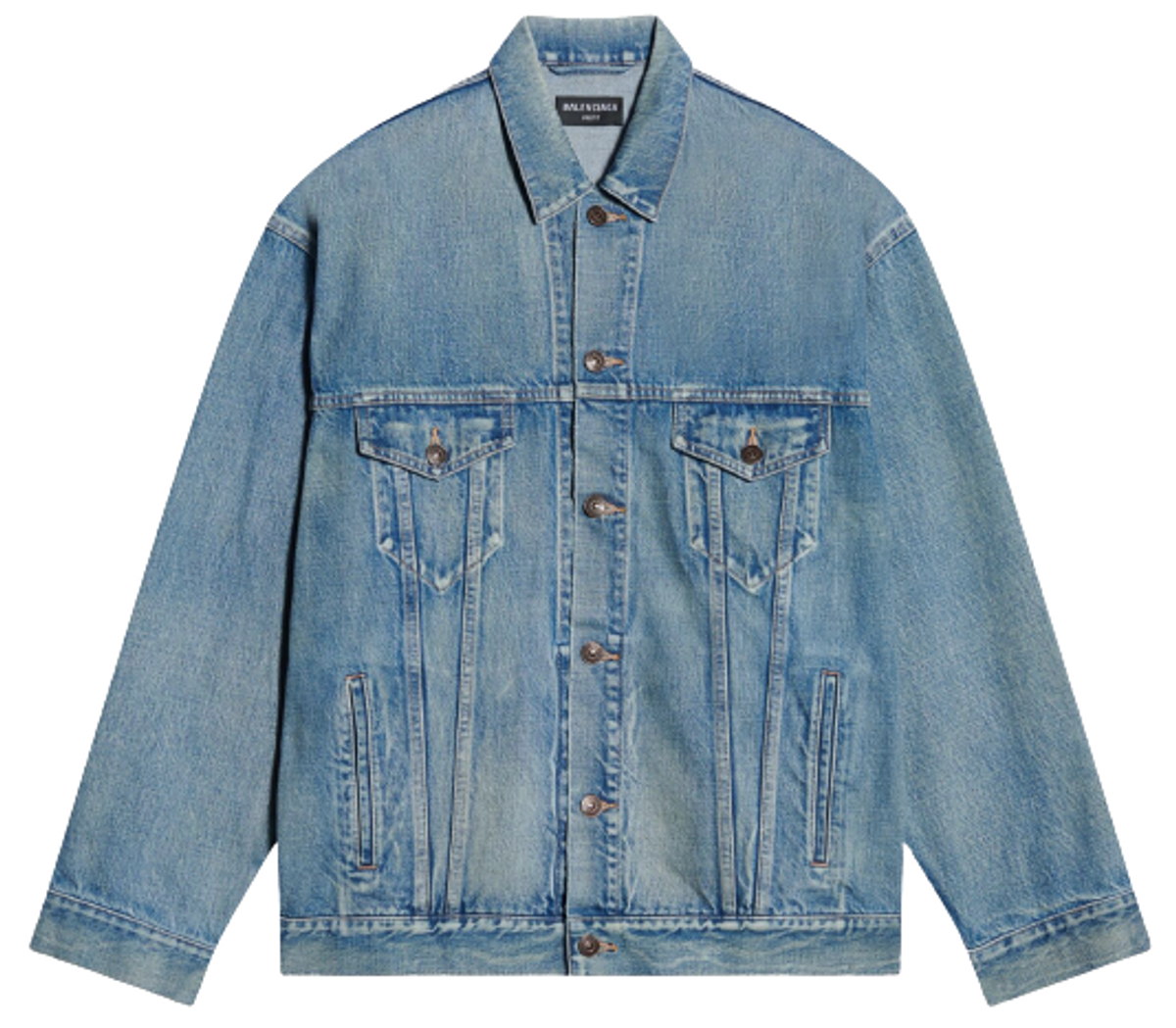 Balenciaga College Large Light Blue Japanese Authentic Denim Fit Jacket