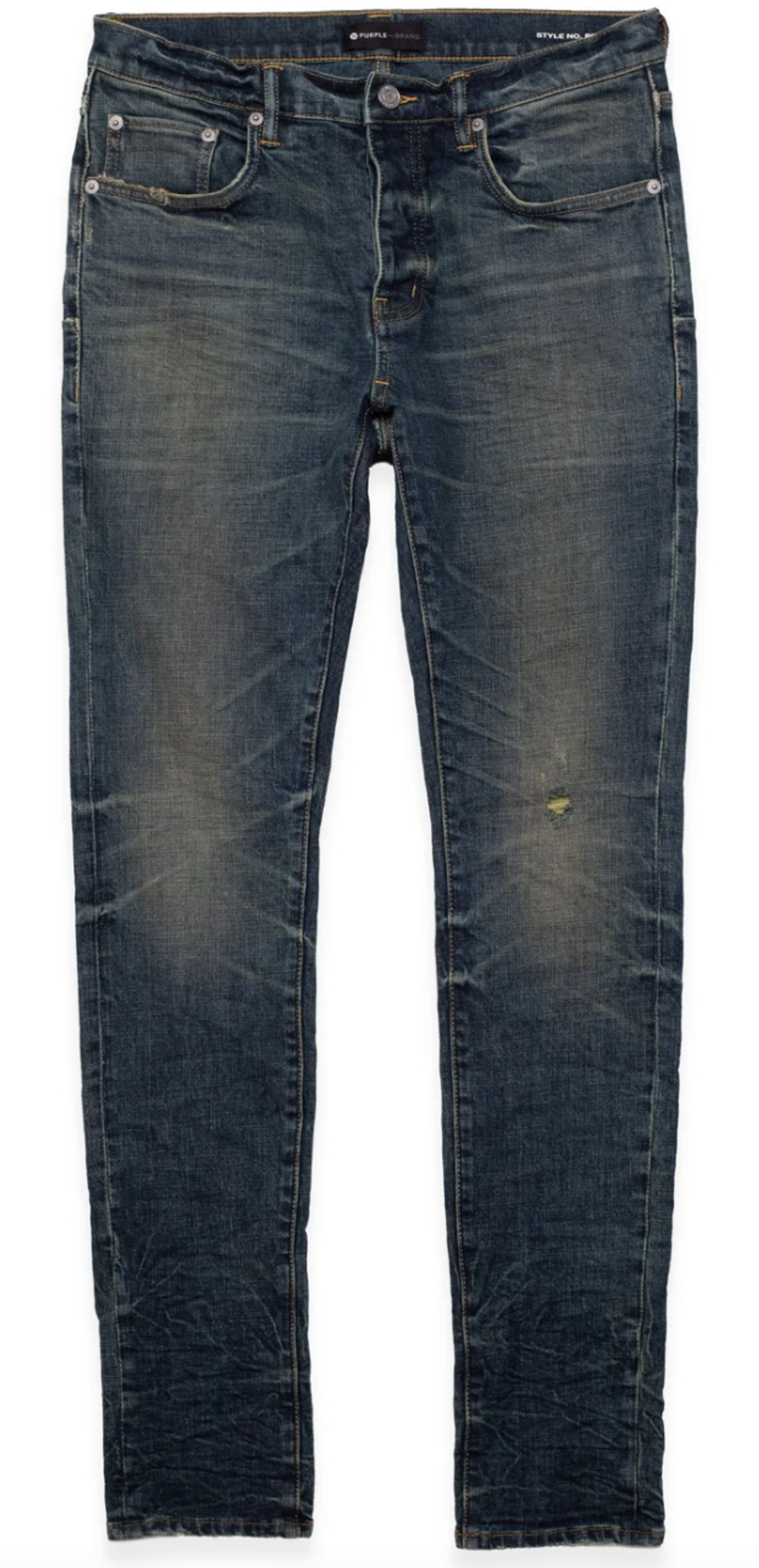 Purple Brand P001 Low Rise Skinny Wash Tinted Mid Indigo Jeans