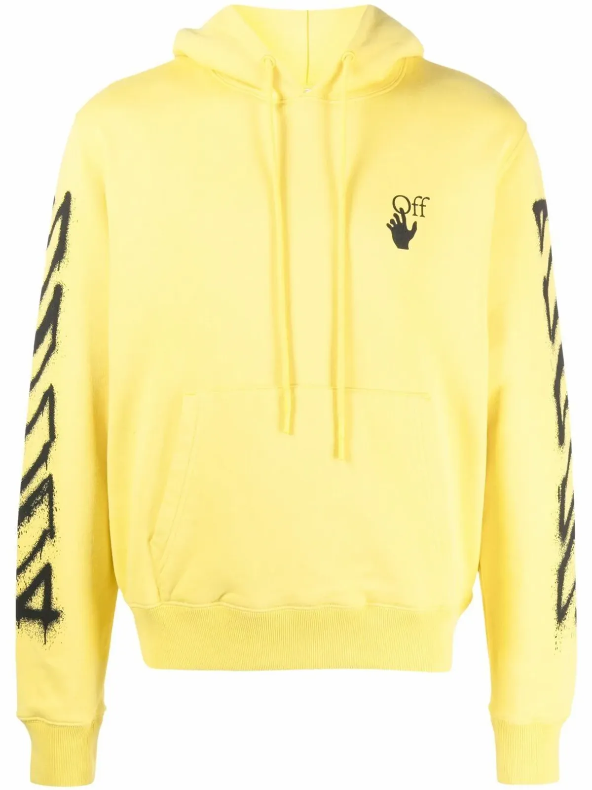 Off-White Spray Marker Slim-fit Yellow Hoodie