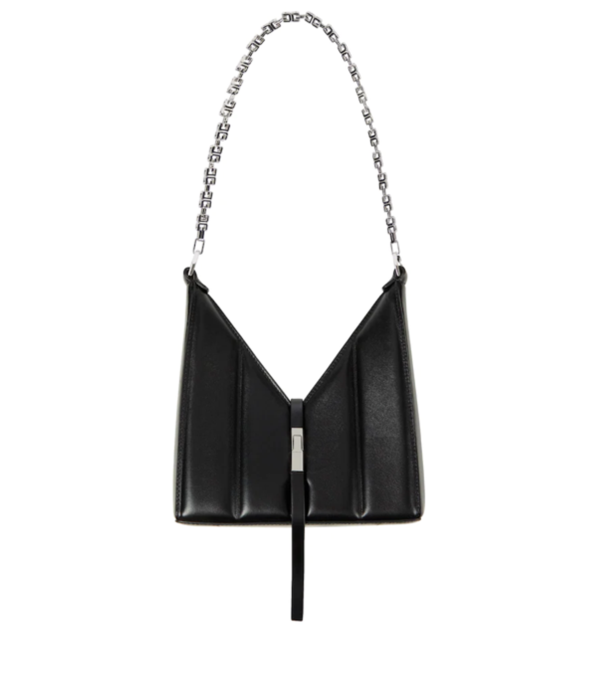 Givenchy Cut Out Mini Leather Shoulder Bag In Black