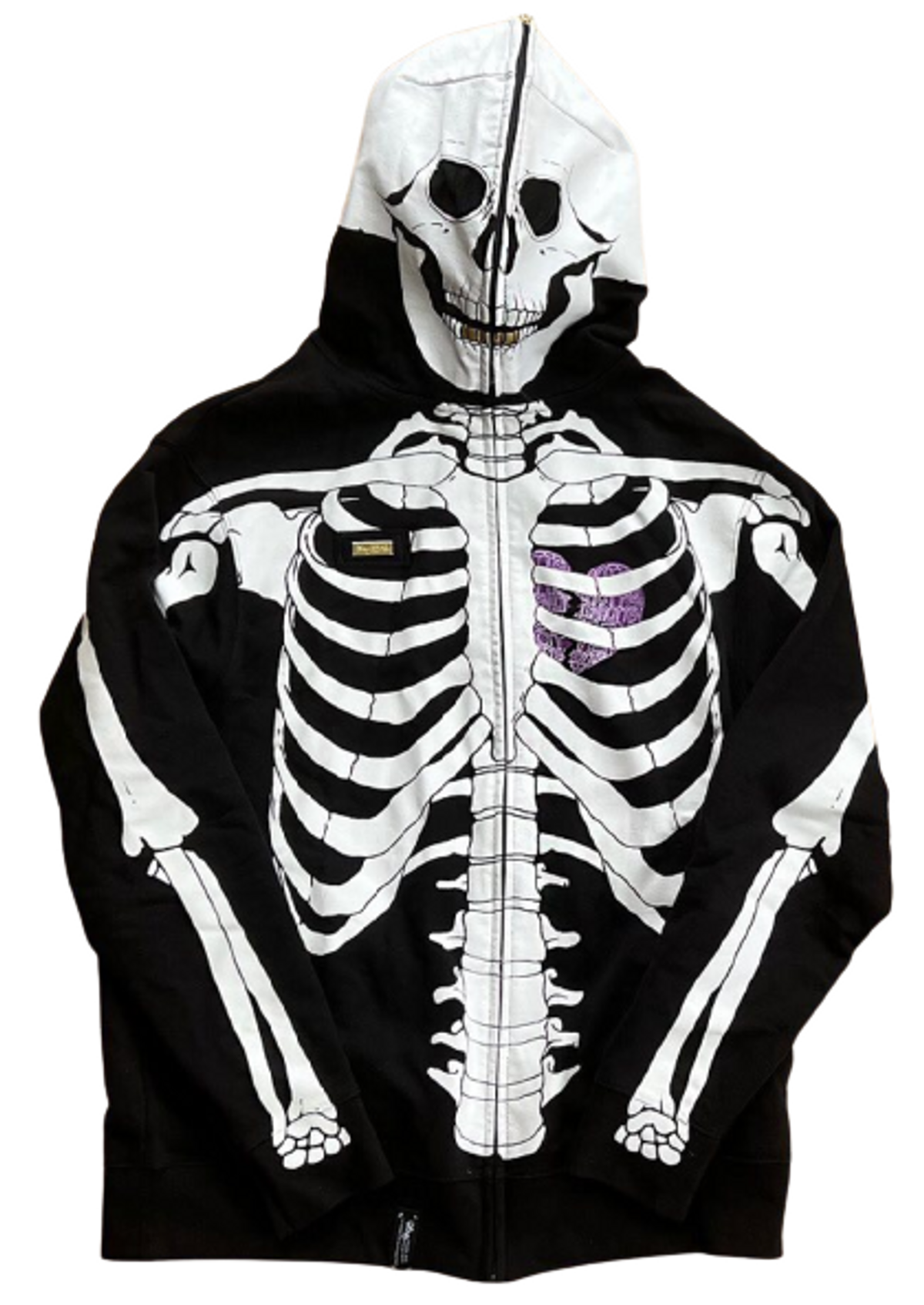 Lifted Research Group Skeleton Zip-Up Black Hoodie