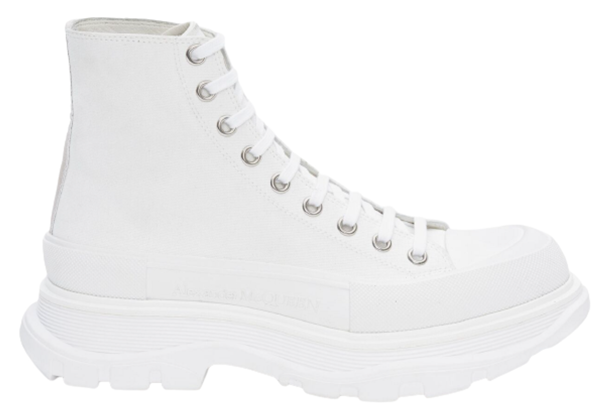 Alexander McQueen Tread Slick White Boots