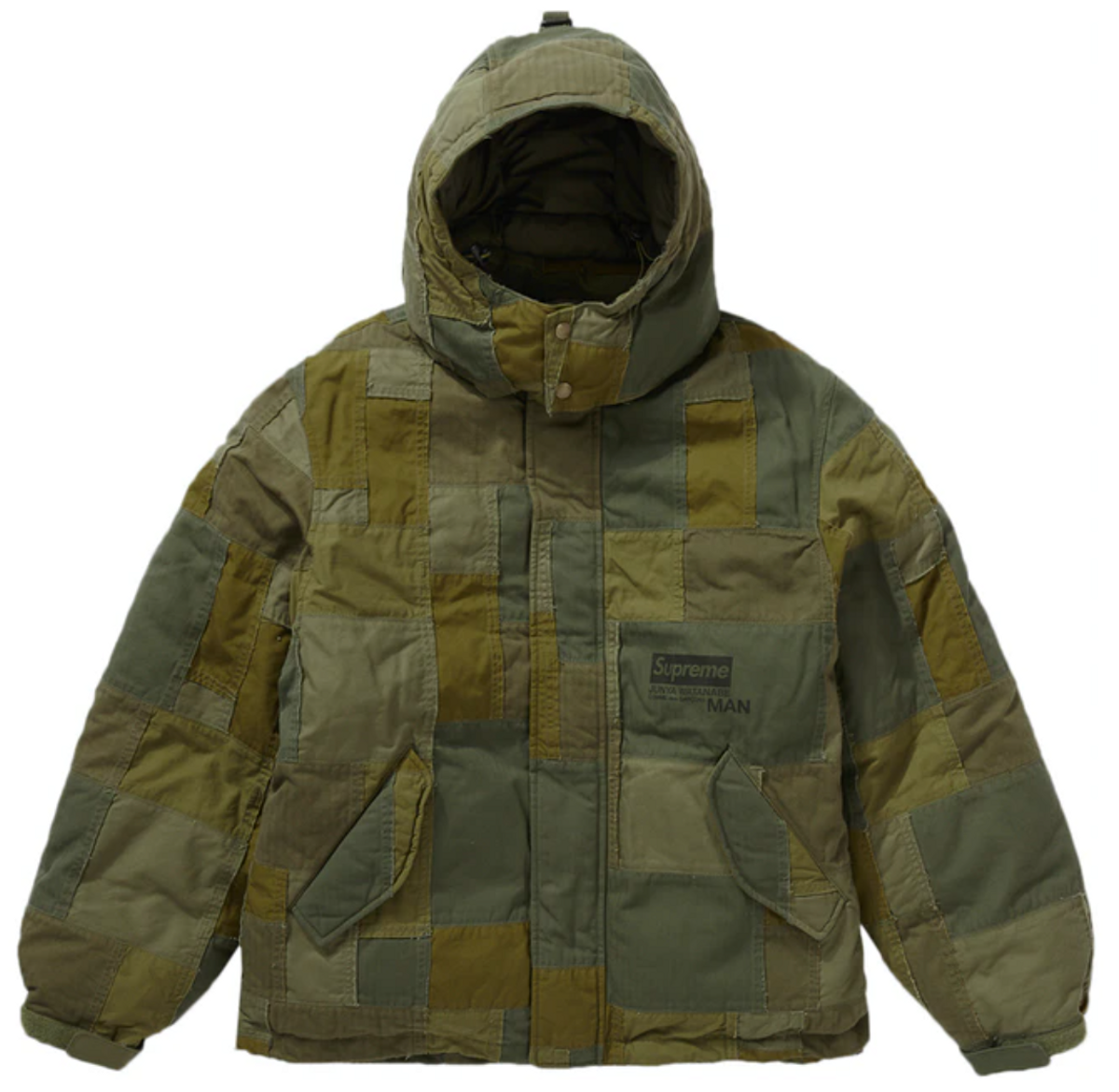 Supreme × Junya Watanabe × Comme Des Garcons Patchwork Olive Puffy Jacket