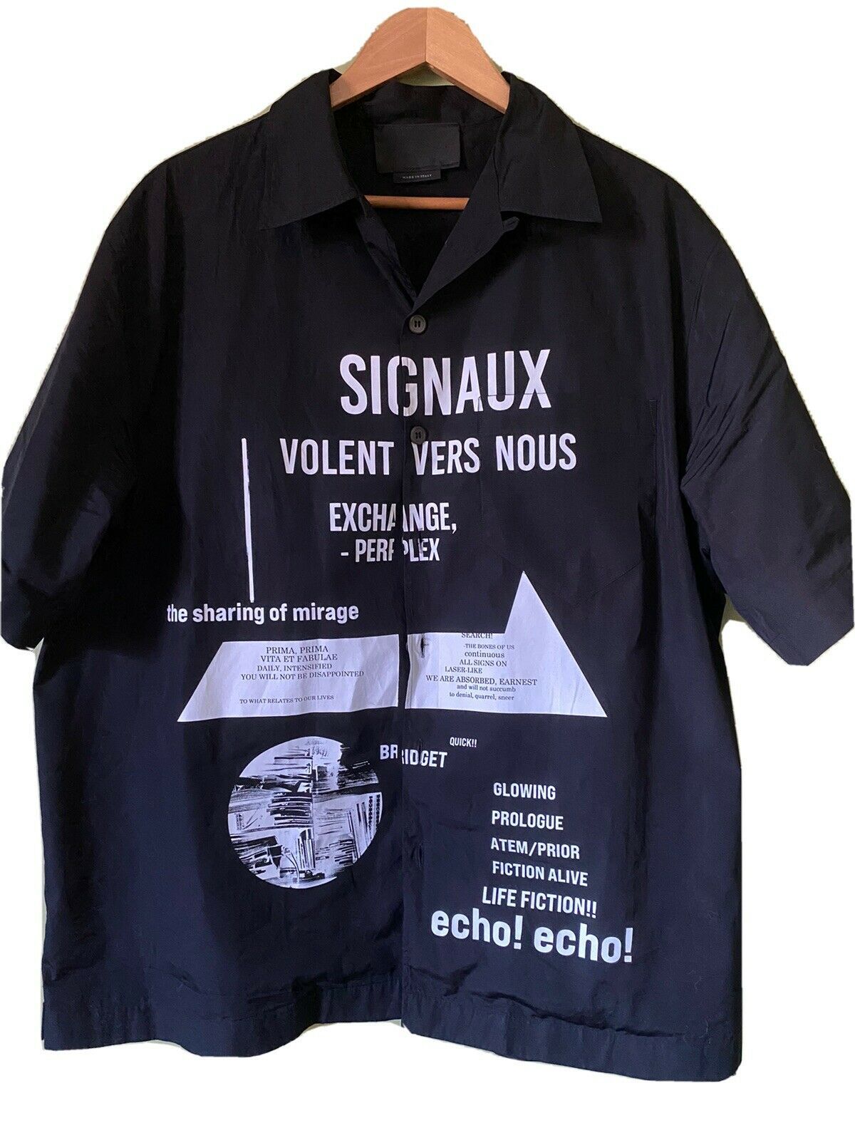 Prada × Raf Simons Signaux XXL Camper Shirt