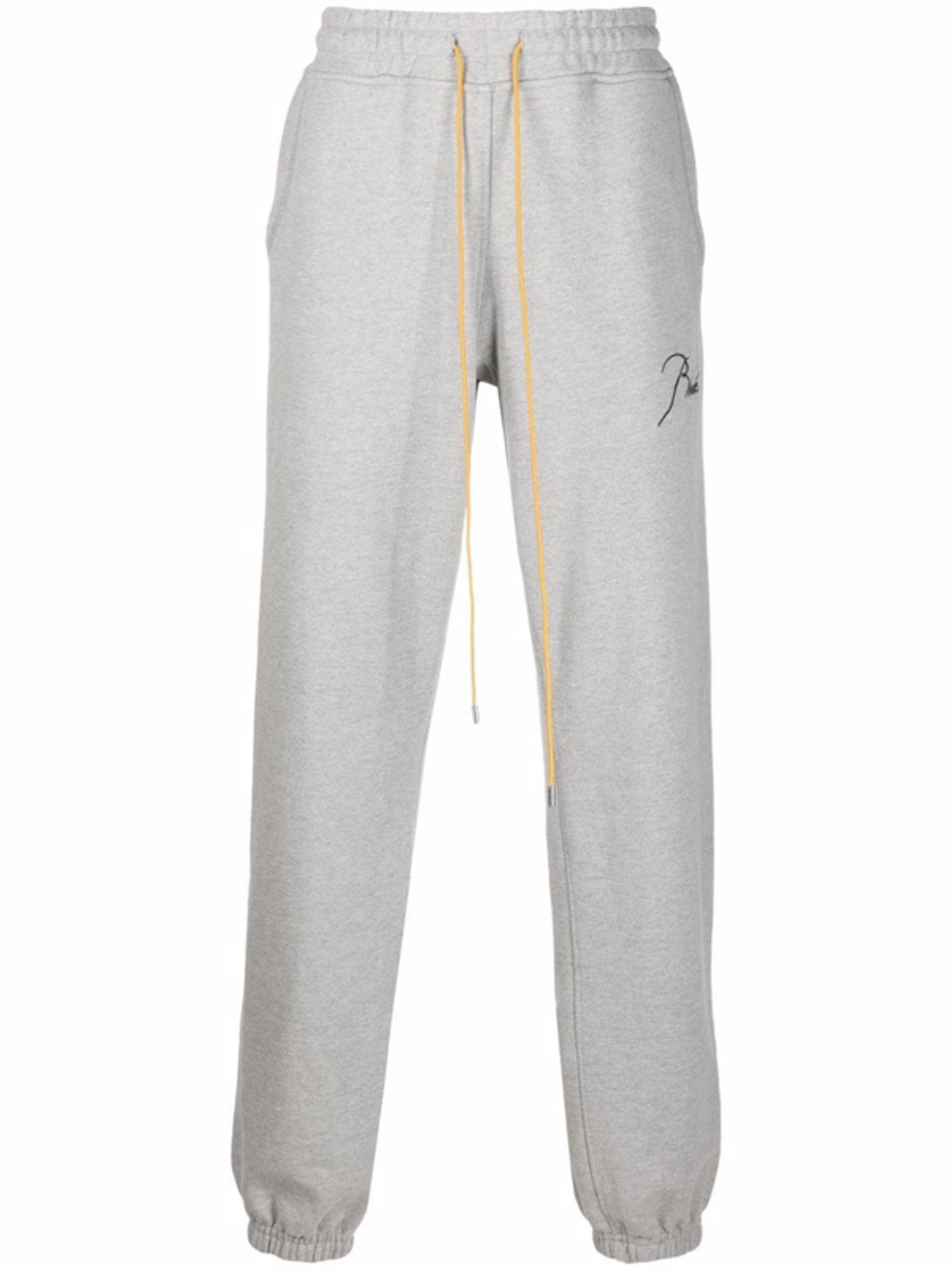 Rhude Embroidered-Logo Grey Track Pants