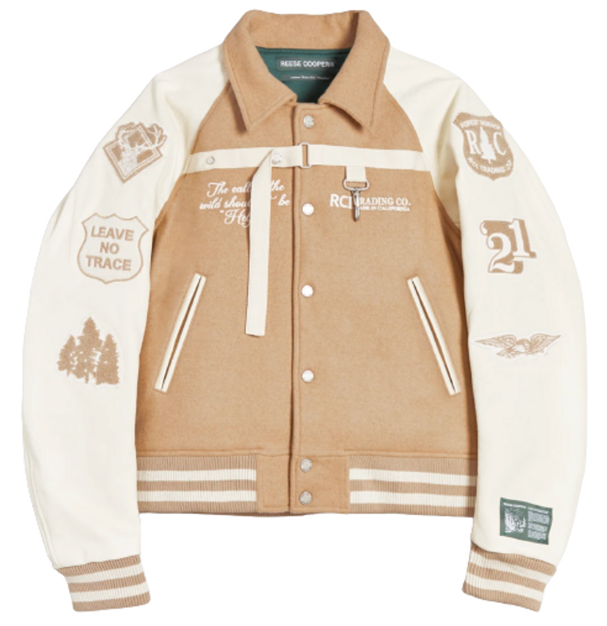 Reese Cooper Call Of The Wild Wool Dust Varsity Bomber Jacket