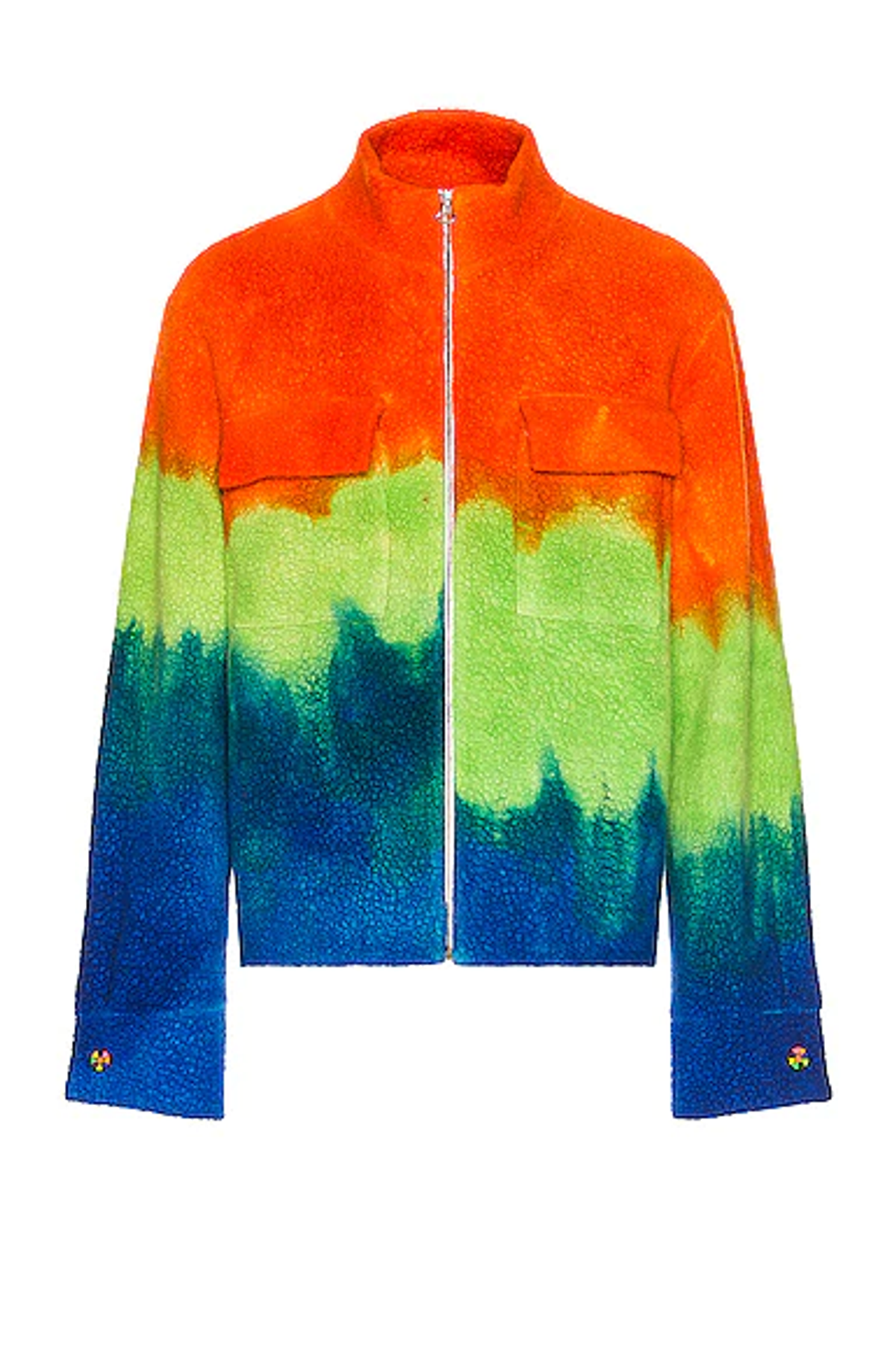 The Elder Statesman Multicolored Hoodoo Sherpa Teton Jacket