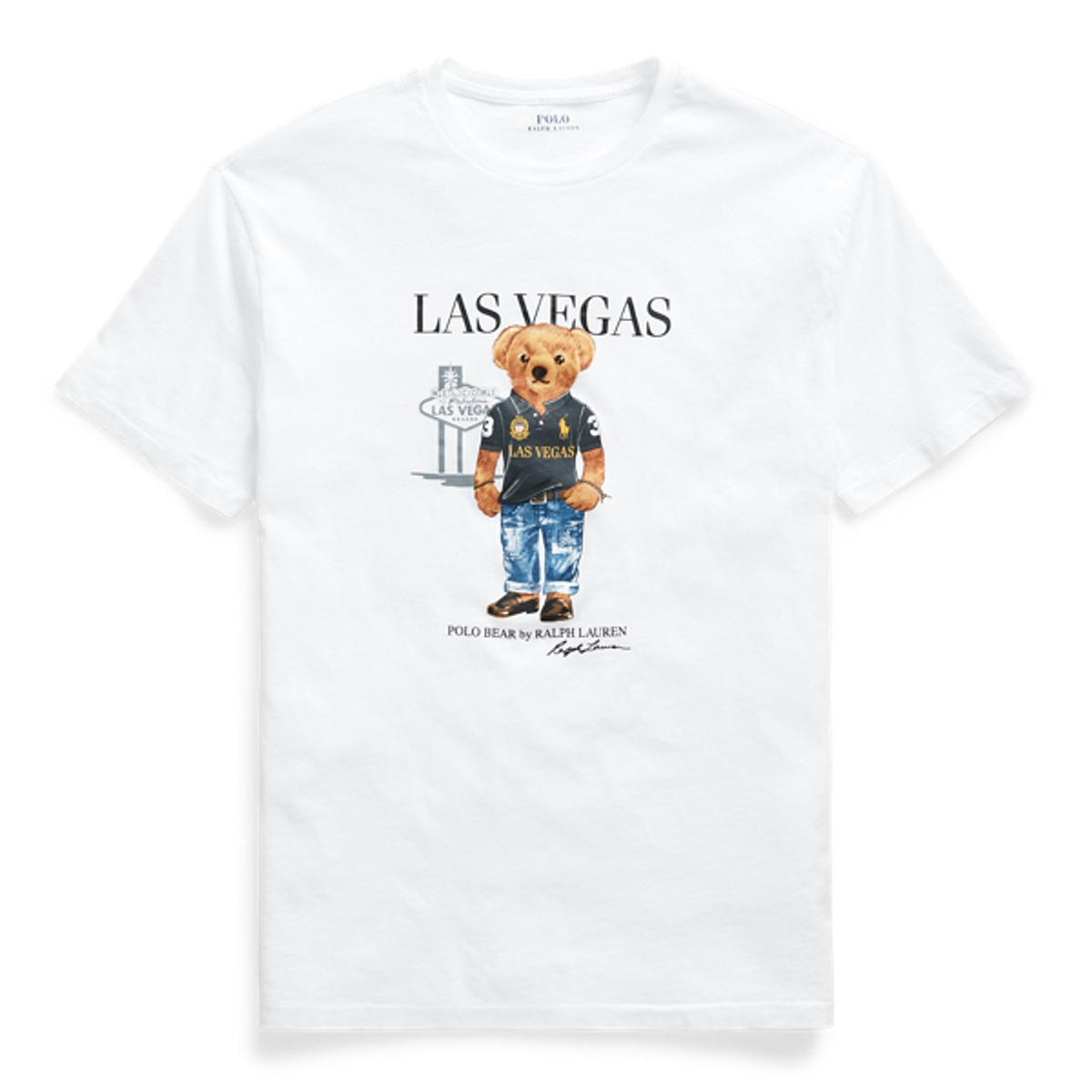 Ralph Lauren Polo Bear Las Vegas Jersey White T-Shirt