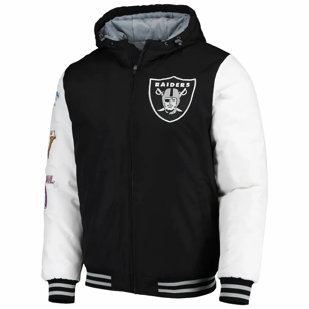 Las Vegas Raiders G-III Sports by Carl Banks Spike Commemorative Varsity Full-Zip Jacket