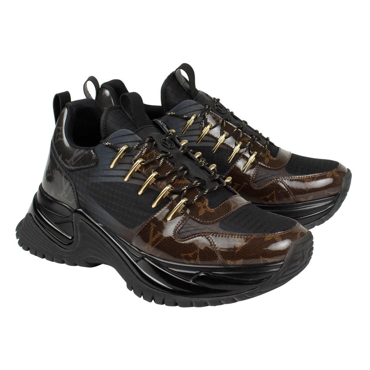 Louis Vuitton Monogram Canvas And Mesh Run Away Pulse Sneakers