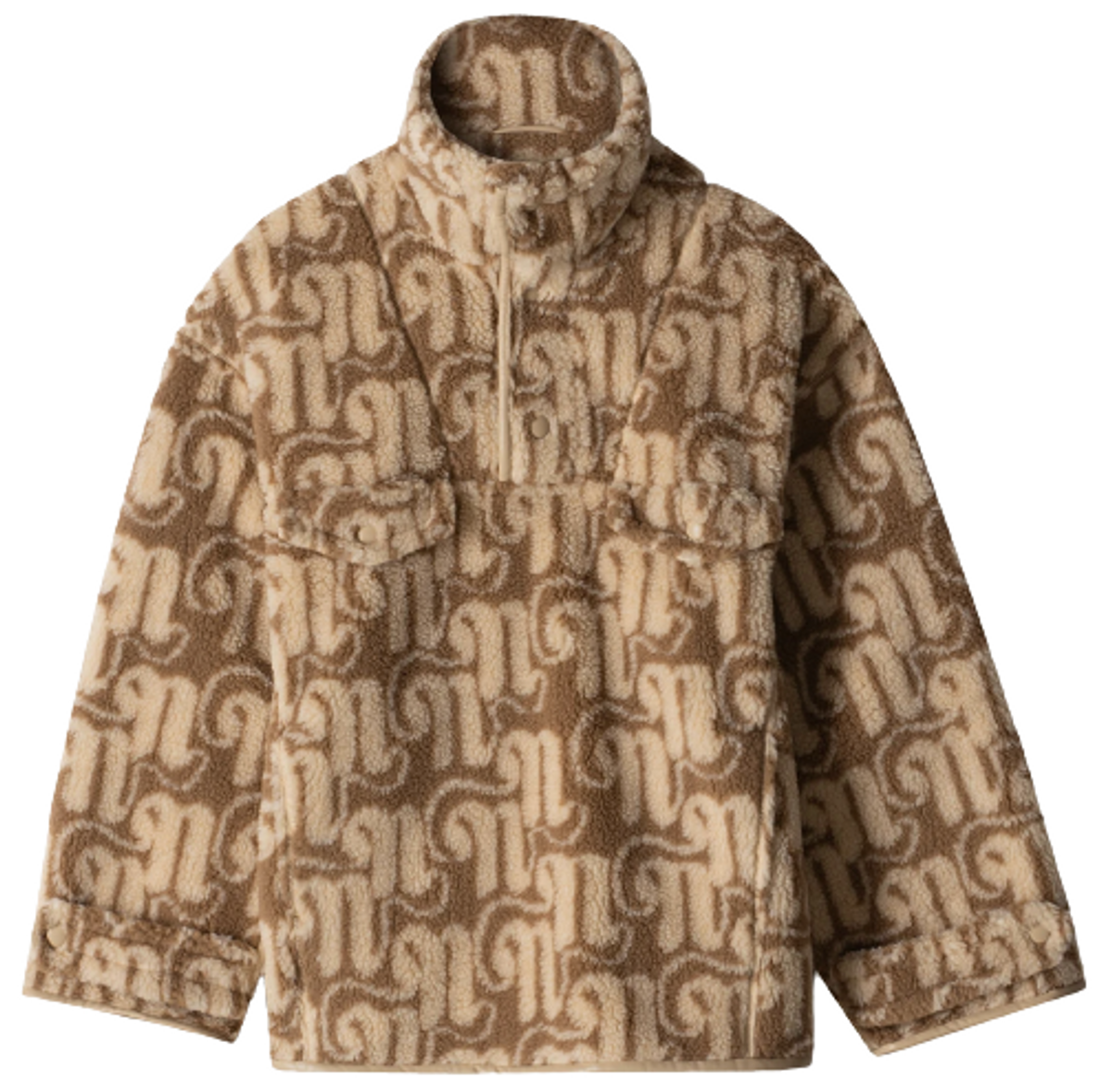 Nanushka Fleece Camel Nude Jacquard Sweater