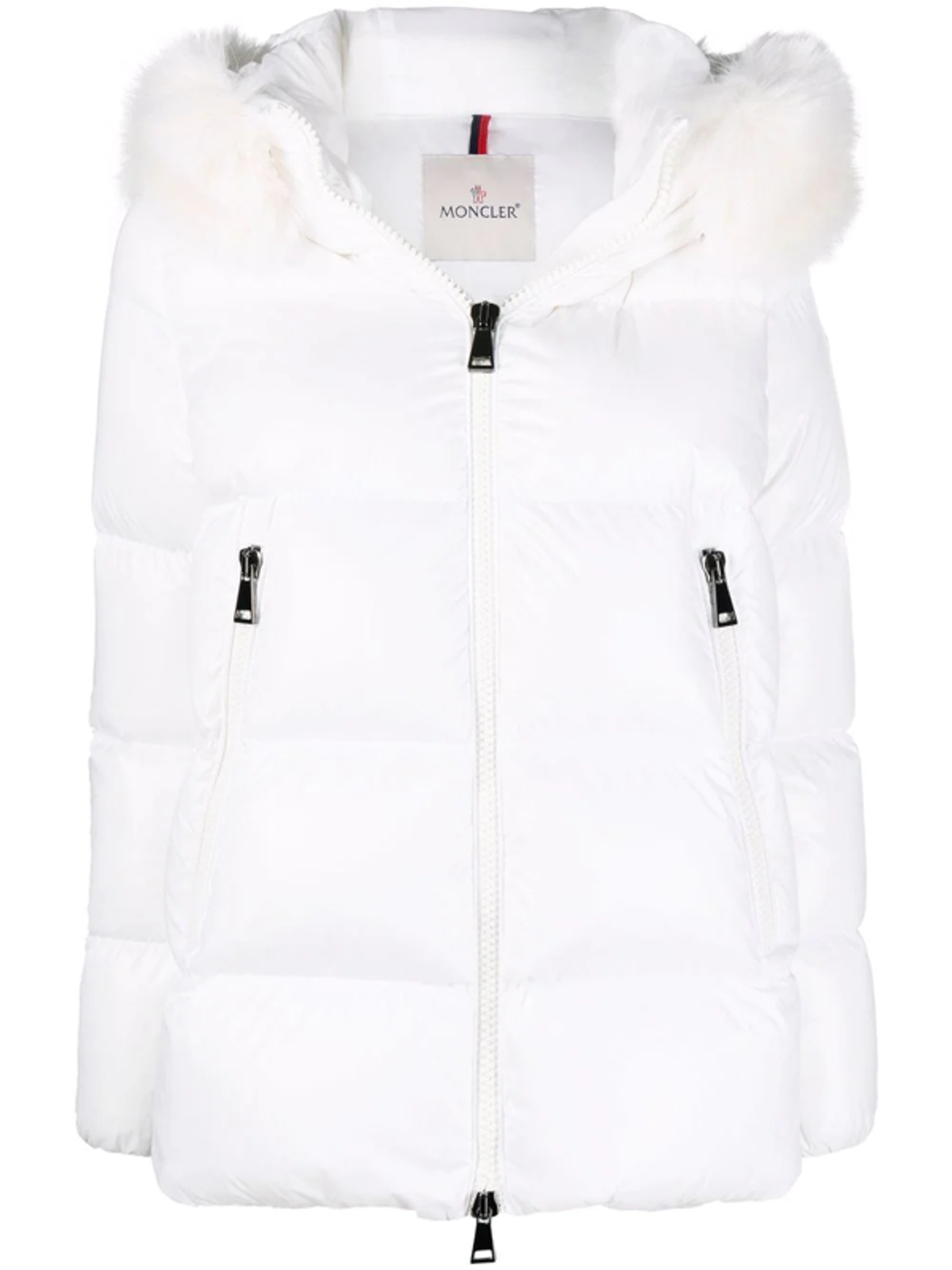 Moncler La Laiche White Hooded Puffer Jacket