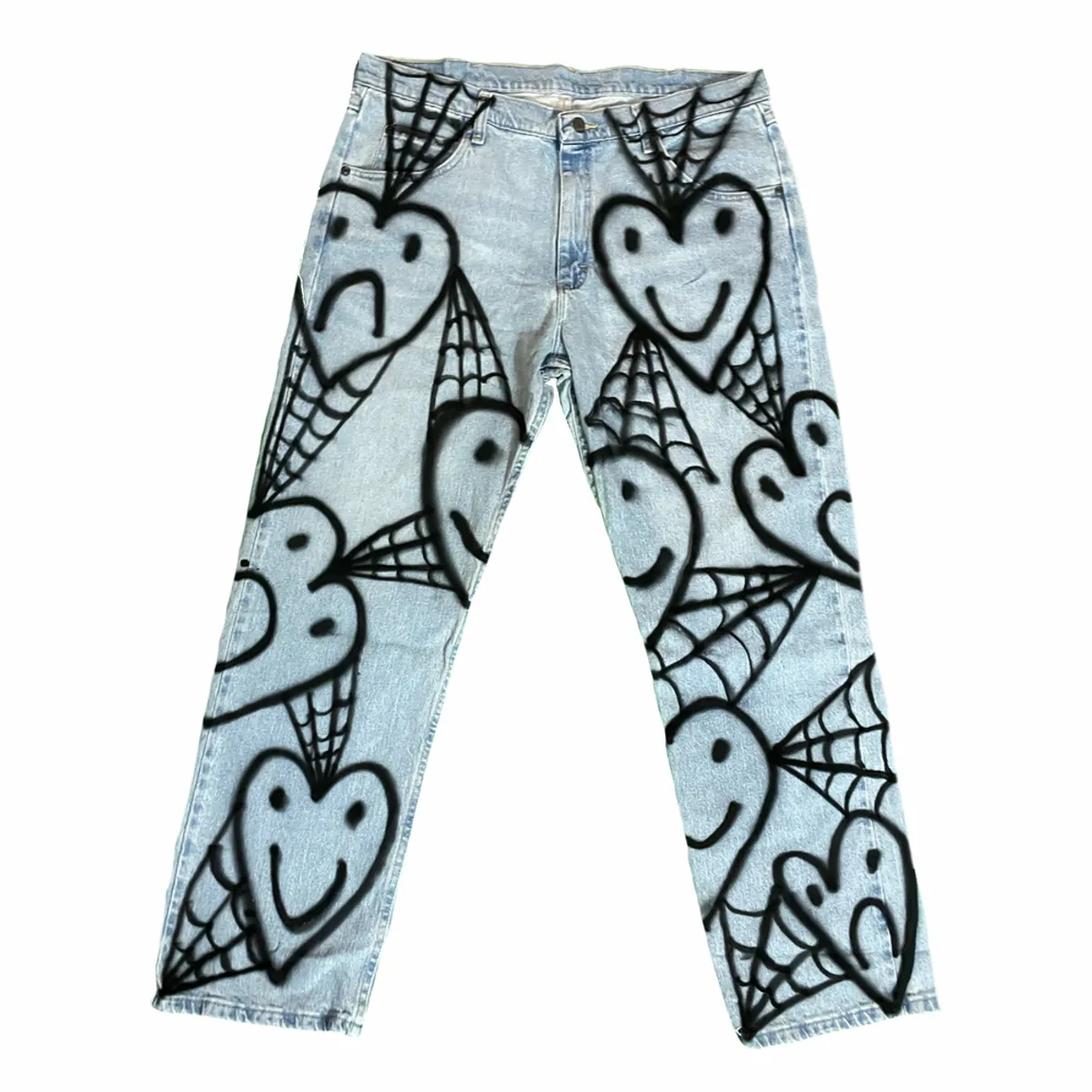 Bela Cartess Heart Bela Hand Painted Jeans
