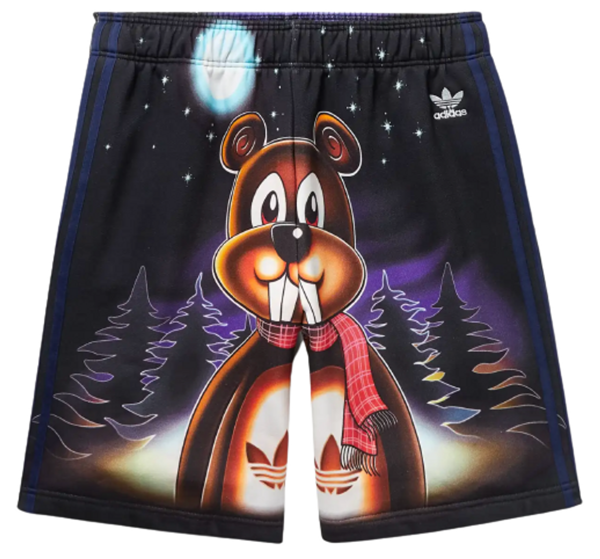 Adidas × Kerwin Frost Printed Cotton-Jersey Black Shorts