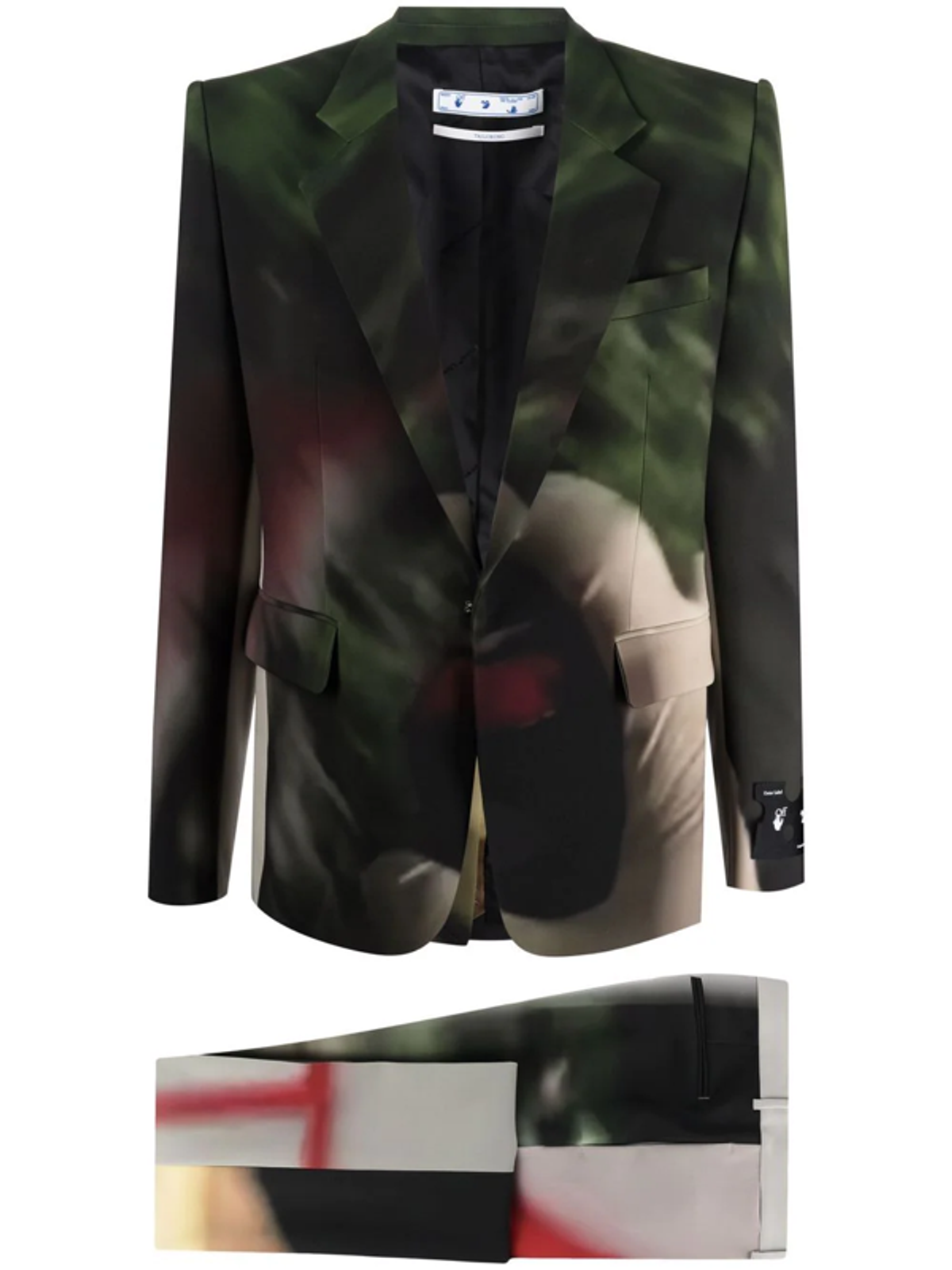 Off-White Abstract-print Single-breasted Suit In Multicolor N