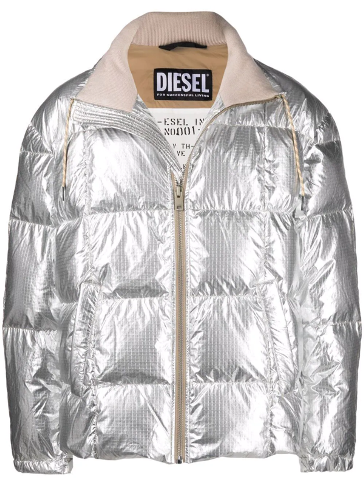 Diesel W-olf Metallized Puffer Jacket