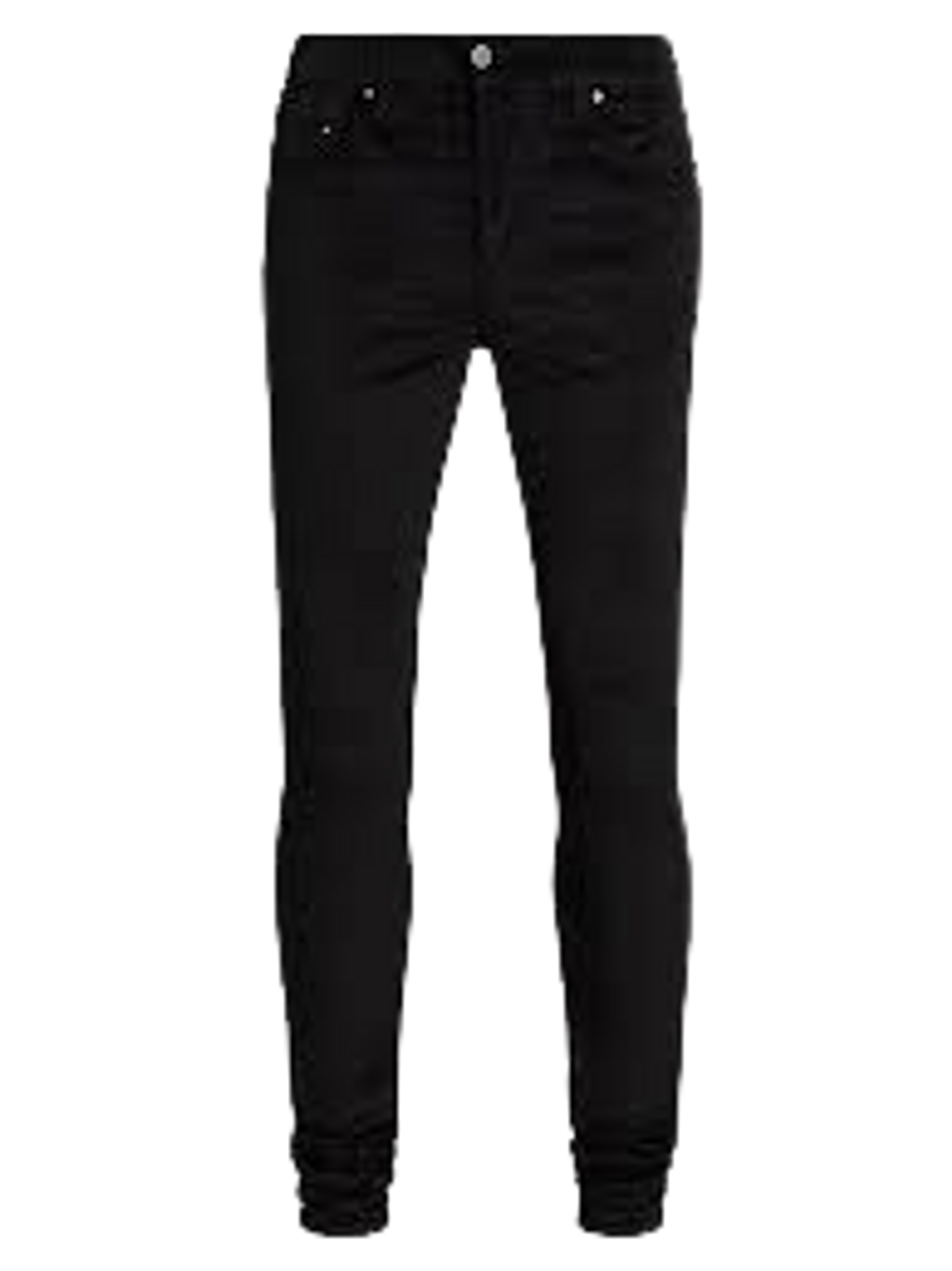 Amiri Black Velour Skinny Stack Jeans