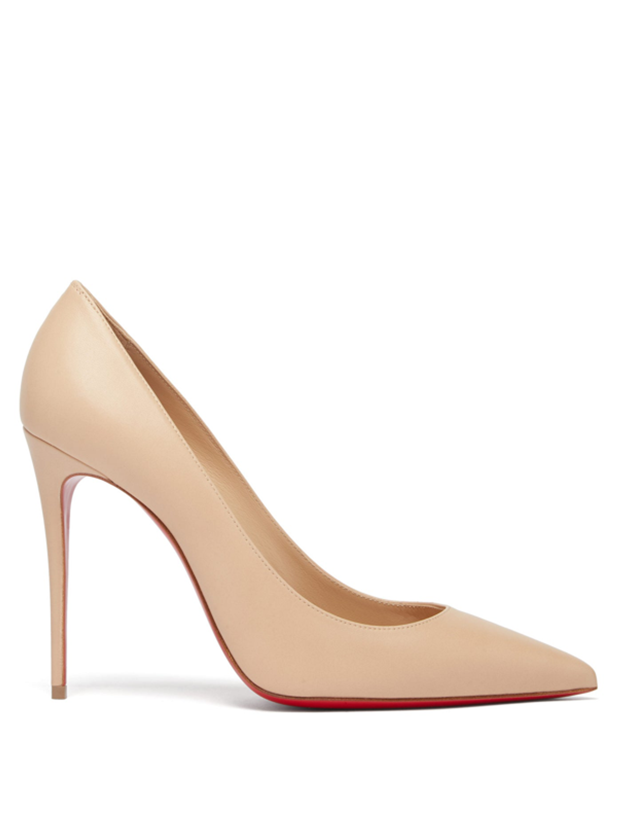 Christian Louboutin Light Nude Kate 100 Leather Pumps