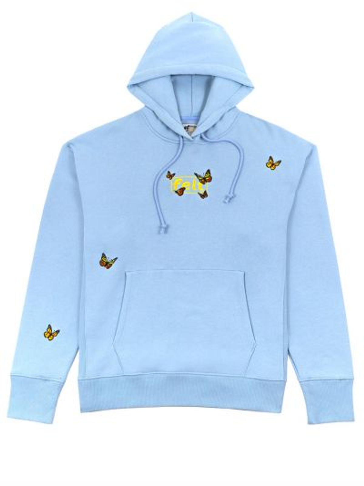 Felt Butterfly Blue Hoodie
