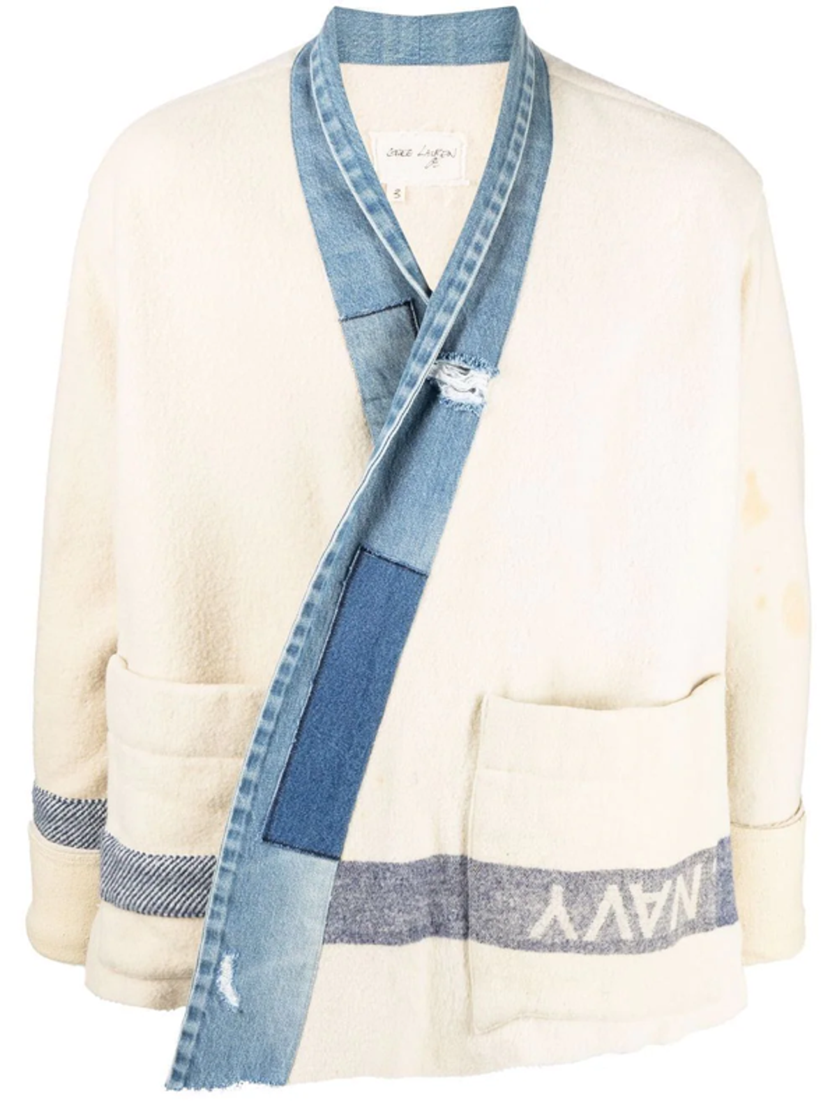 Greg Lauren Contrasting Collar Blazer