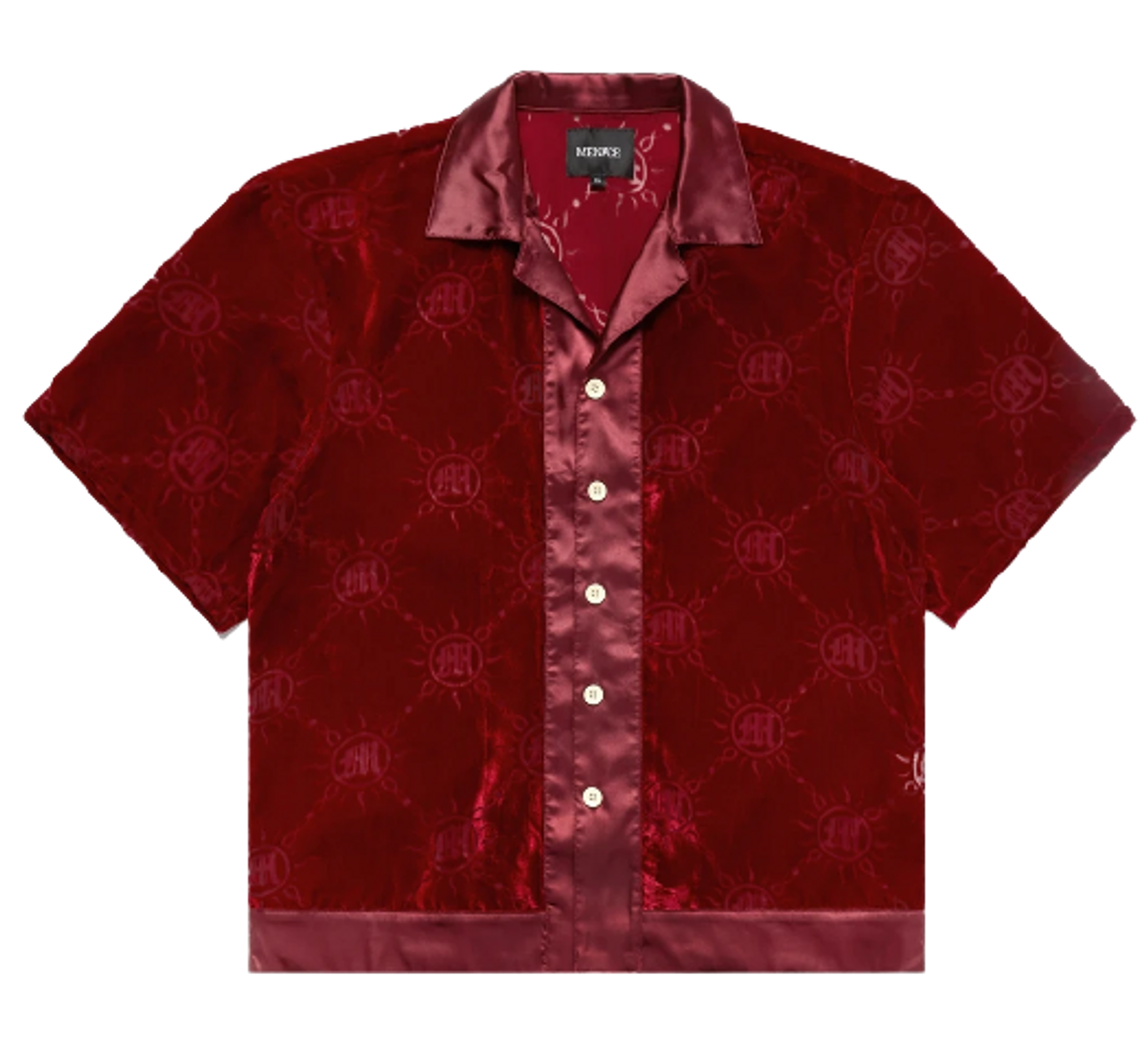 Menace Velour Burnout Monogram Shirt