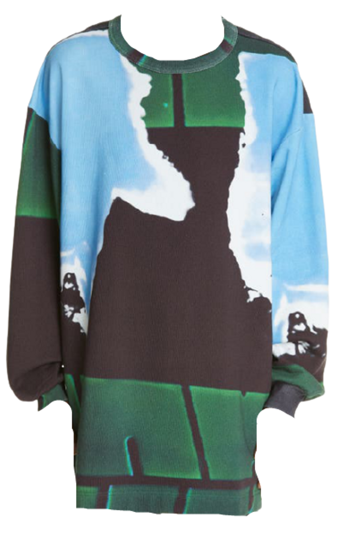 Dries Van Noten Blue Green Len Lye Edition Print Sweatshirt