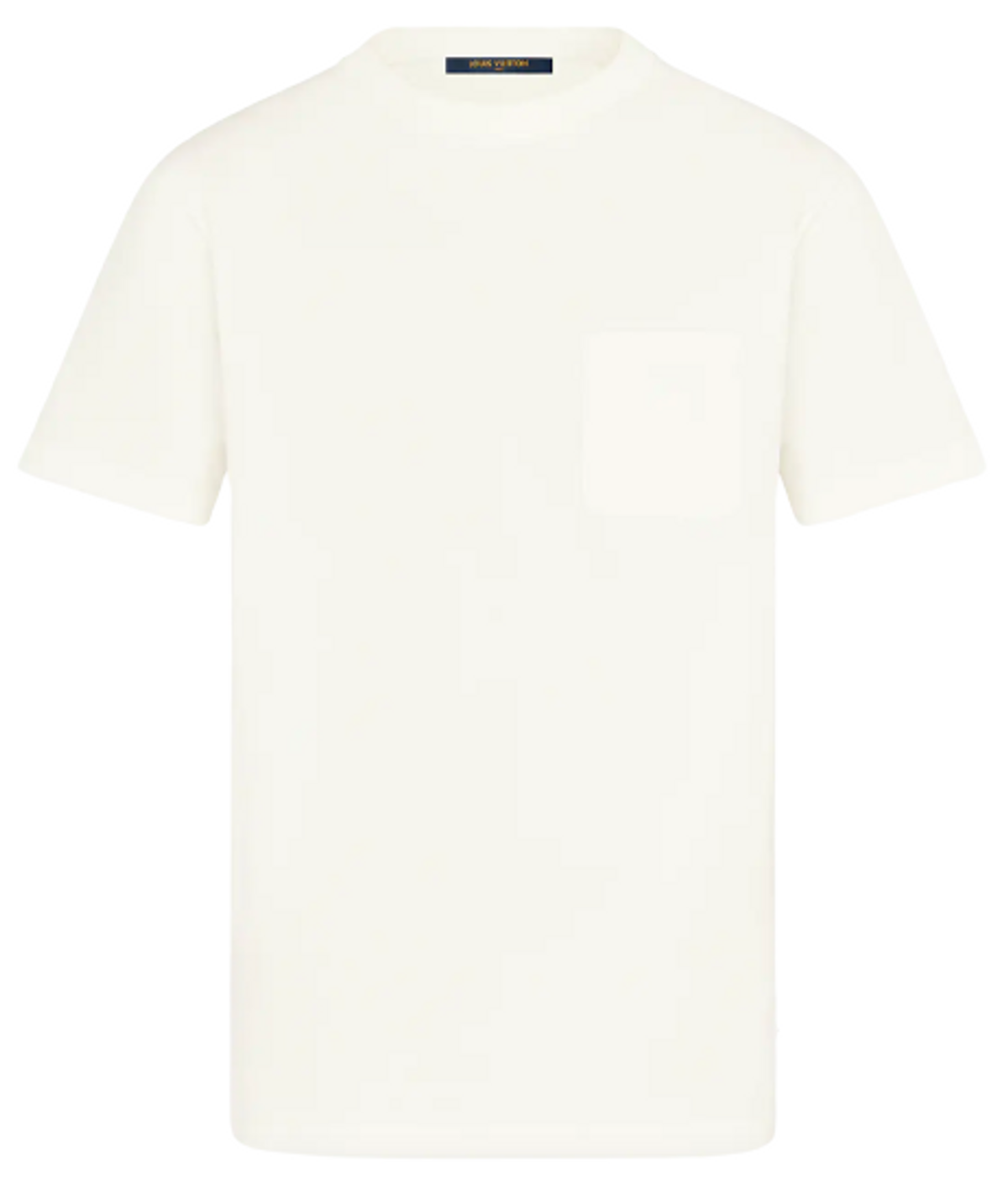 Louis Vuitton Half Damier Pocket Milk White T-Shirt