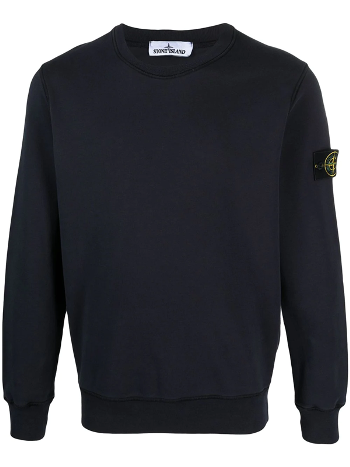 Stone Island Logo-Patch Navy Cotton Sweatshirt
