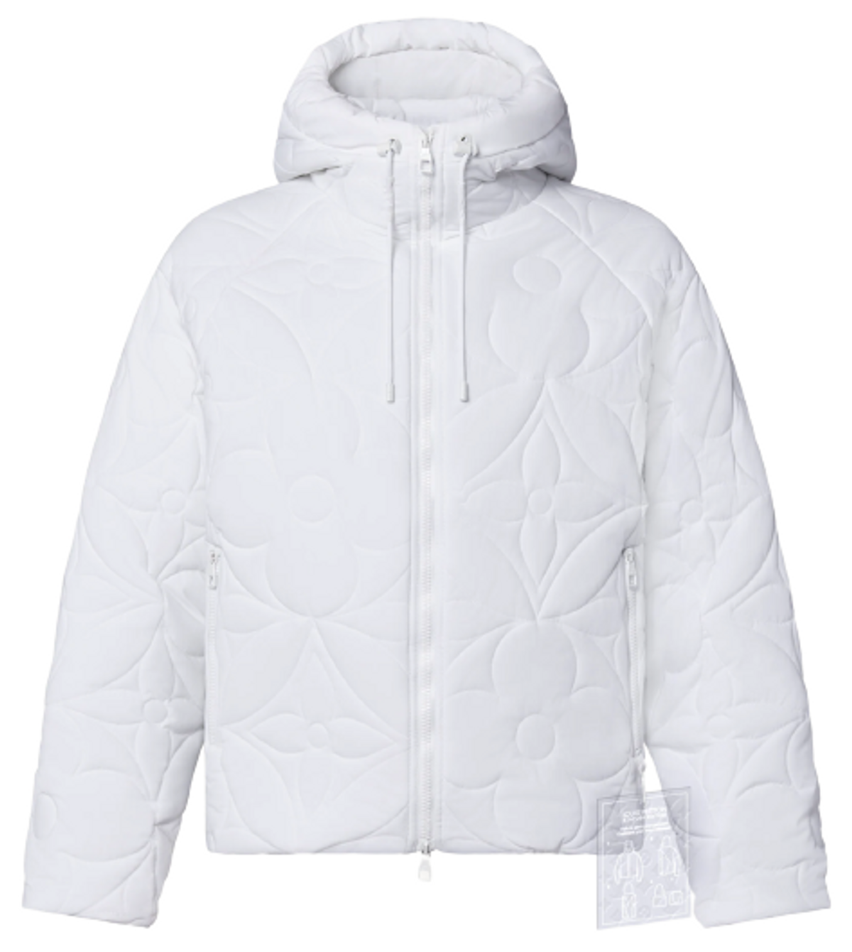 Louis Vuitton Lvse Flower Quilted White Hoodie Jacket