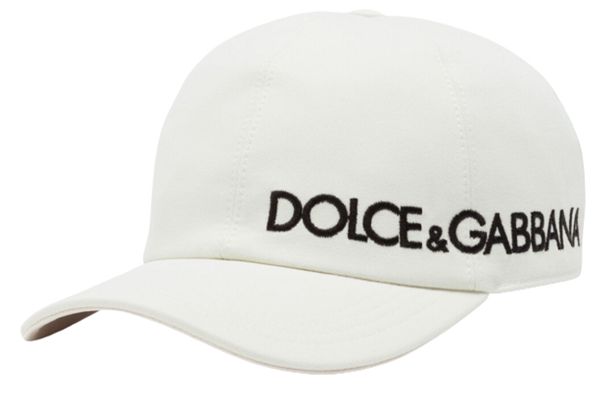 Dolce & Gabbana Embroidery Logo White Baseball Cap