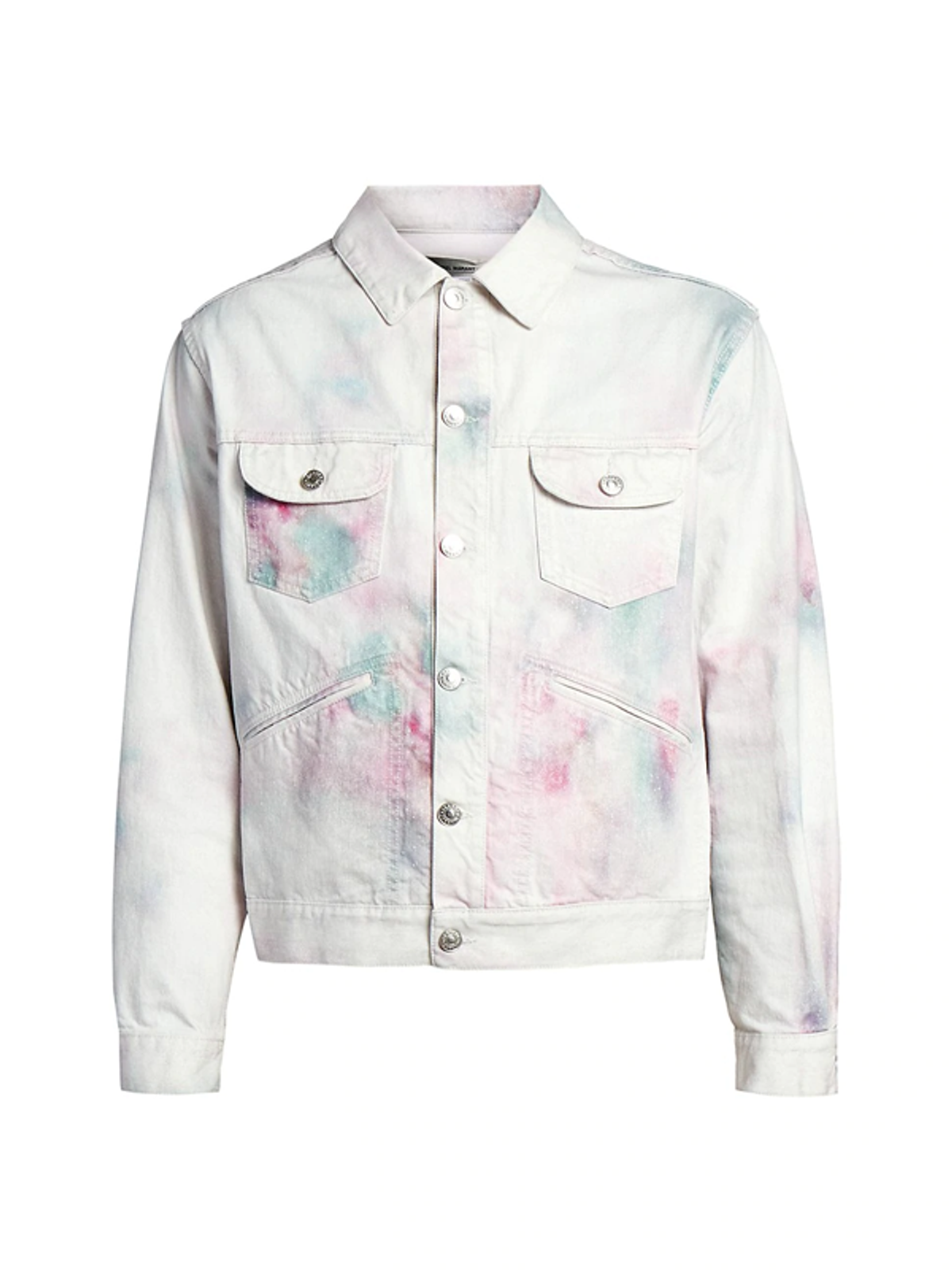 Isabel Marant White Pink Denim Jeddy Multi Jacket