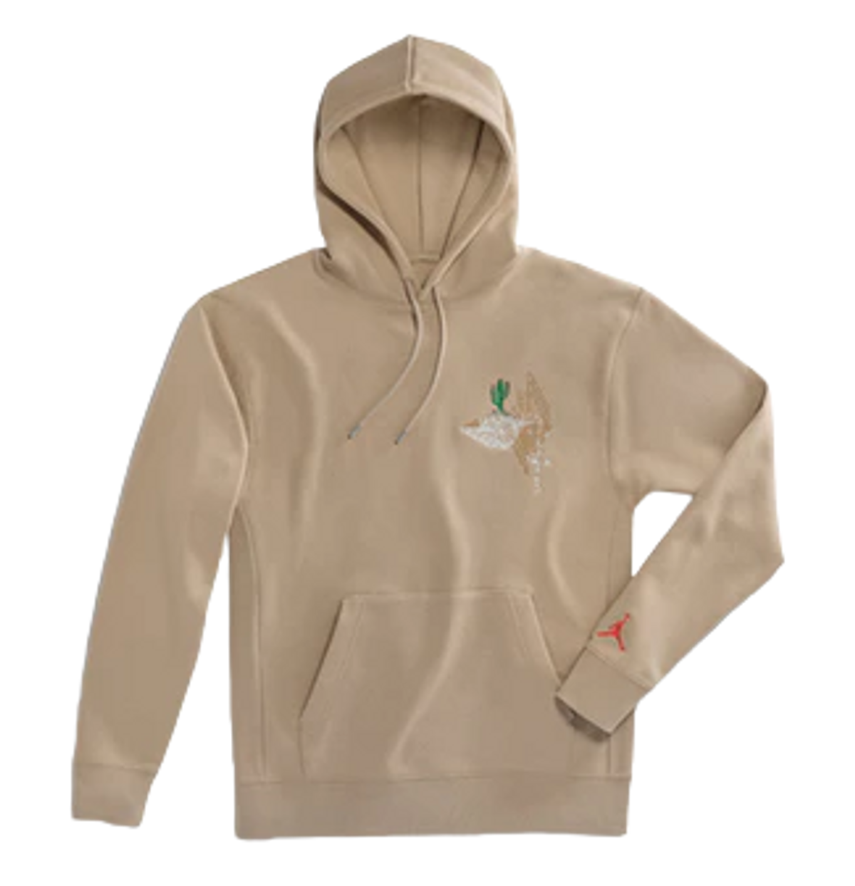 Jordan × Cactus Jack × Travis Scott Merch Khaki University Red Hoodie