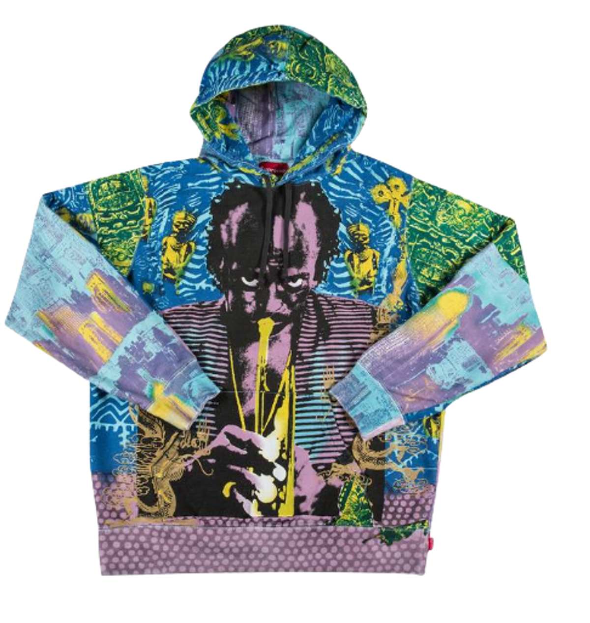 Supreme Miles Davis Hooded Blue Sweatshirt