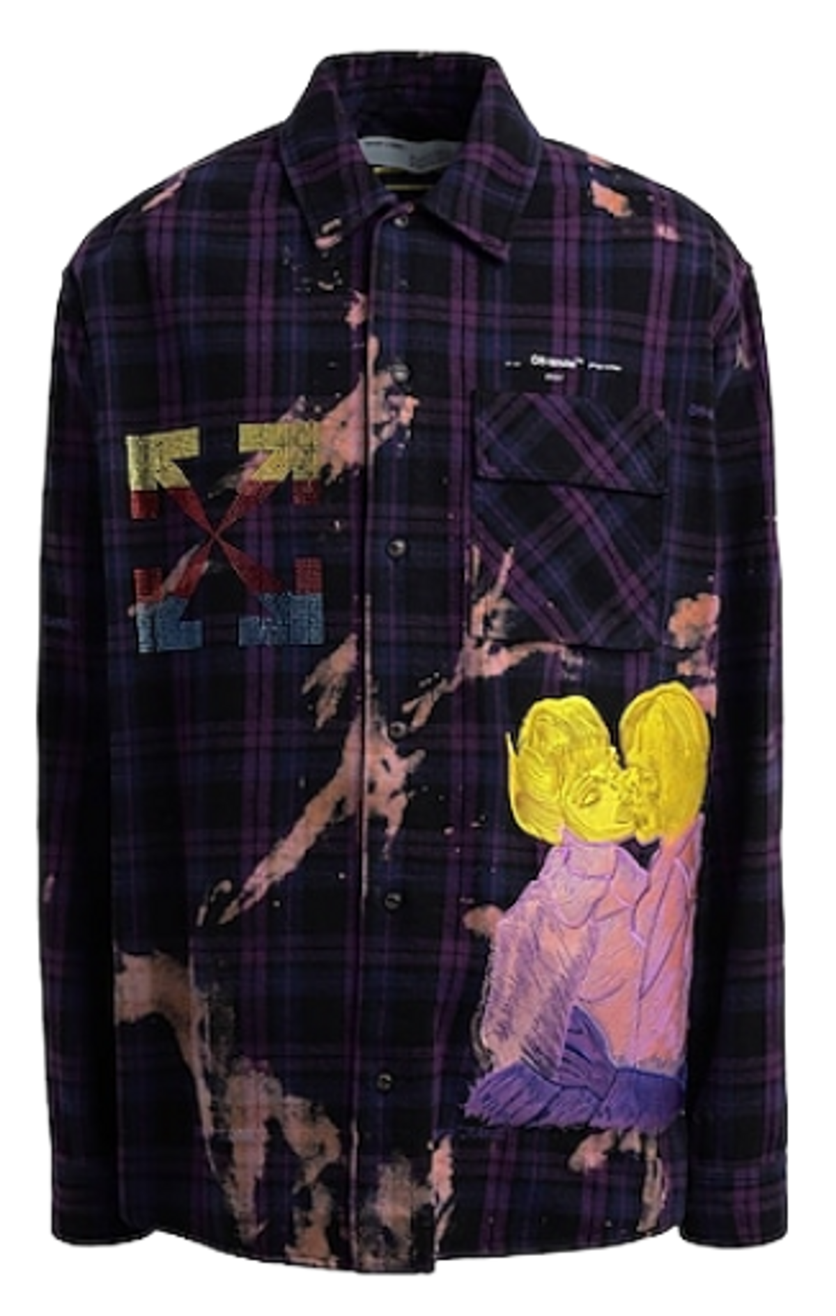 Off-White Checked Purple Overshirt