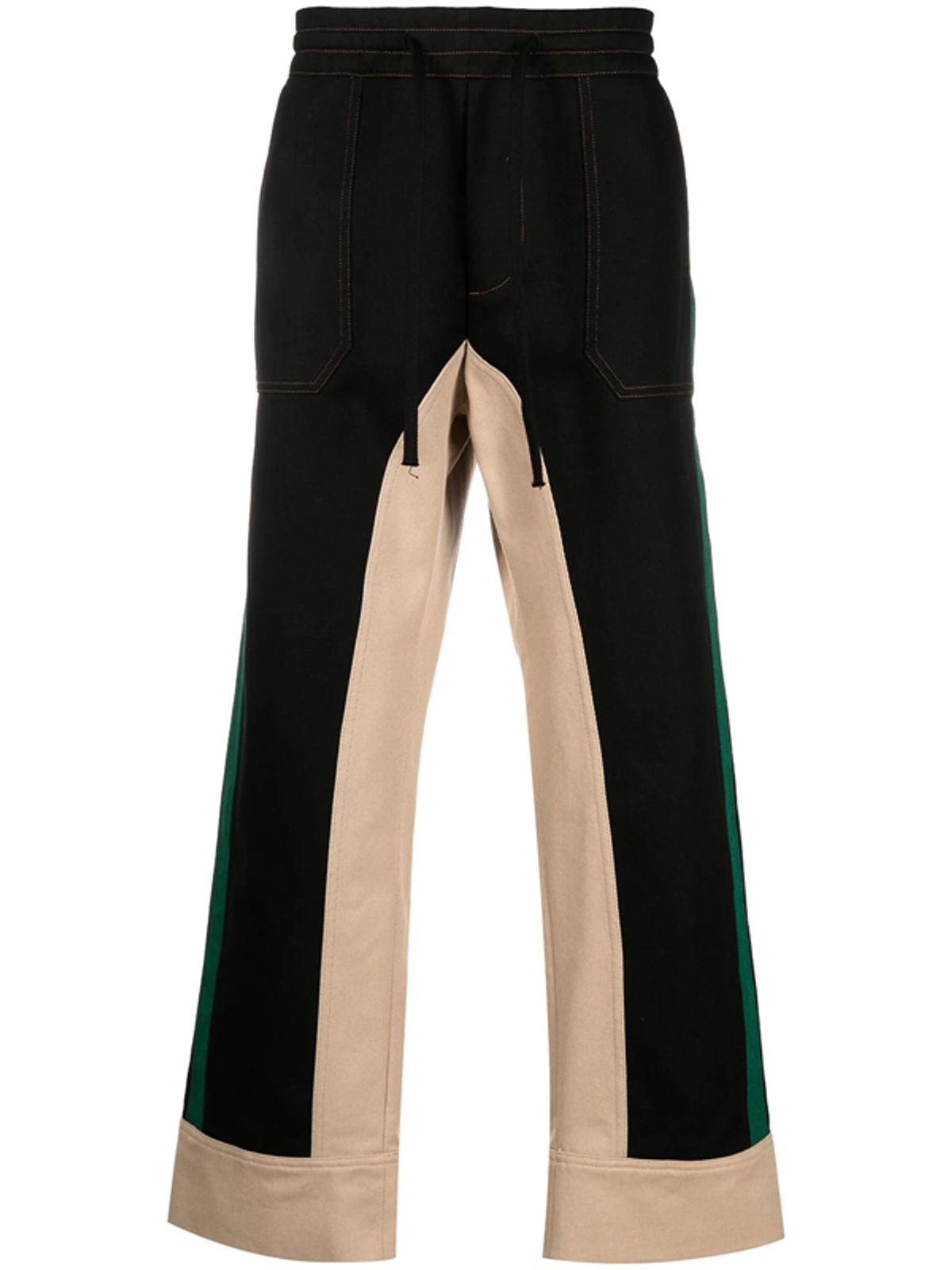 Marni Colour Block Straight Leg Black Trousers