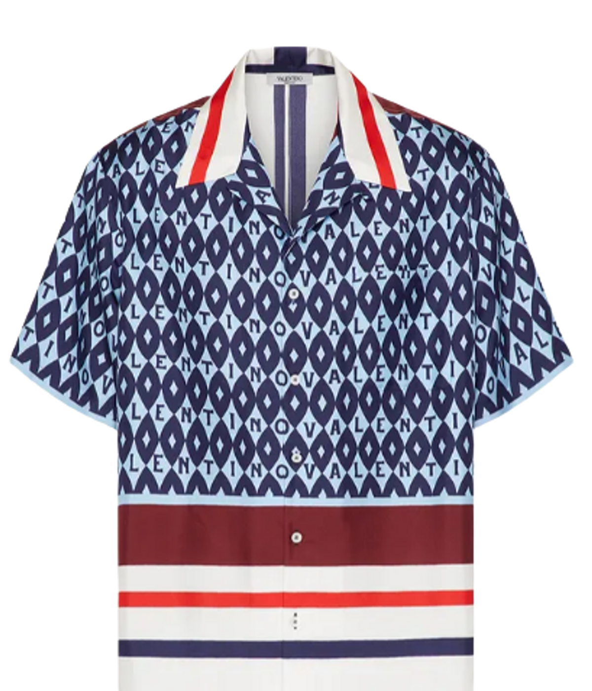 Valentino Uomo Foulard Archive Print Silk Shirt