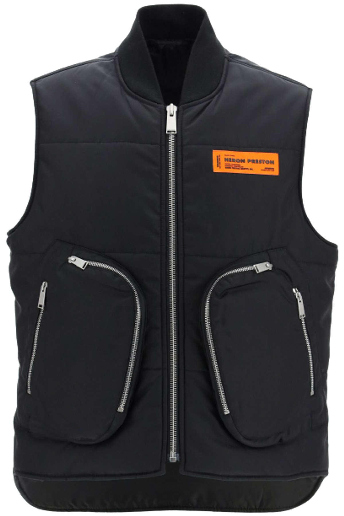 Heron Preston Nylon Logo Pocket Black Detail Vest