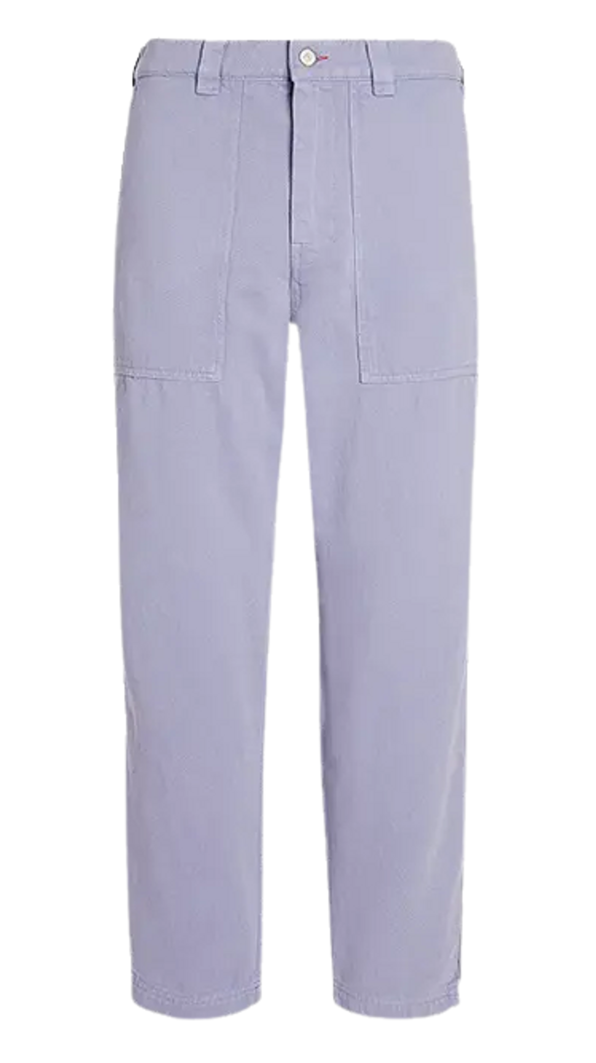 Paul Smith Blue Linen Cropped Light Blue Trousers