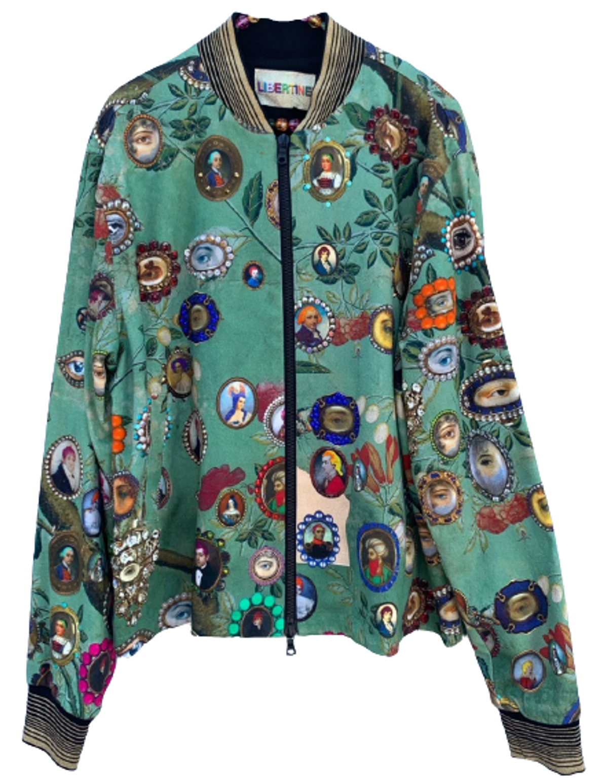 Libertine Lovers Eyes Crystals Bomber Jacket