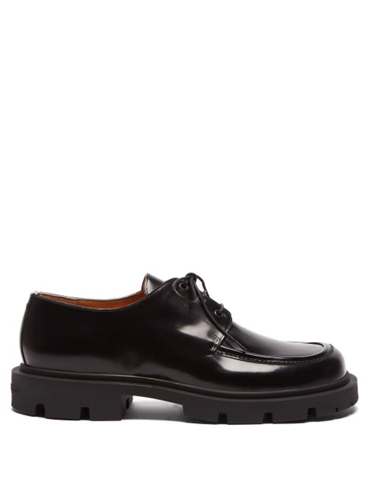 Maison Margiela Numbers Embossed Leather Derby Black Boots