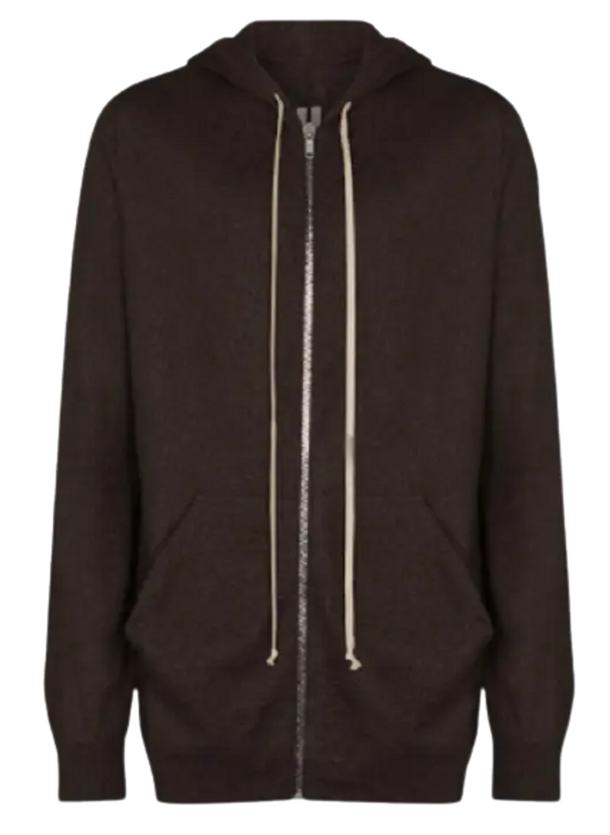 Rick Owens Black Relaxed Fit Zipped Cashmere Hoodie