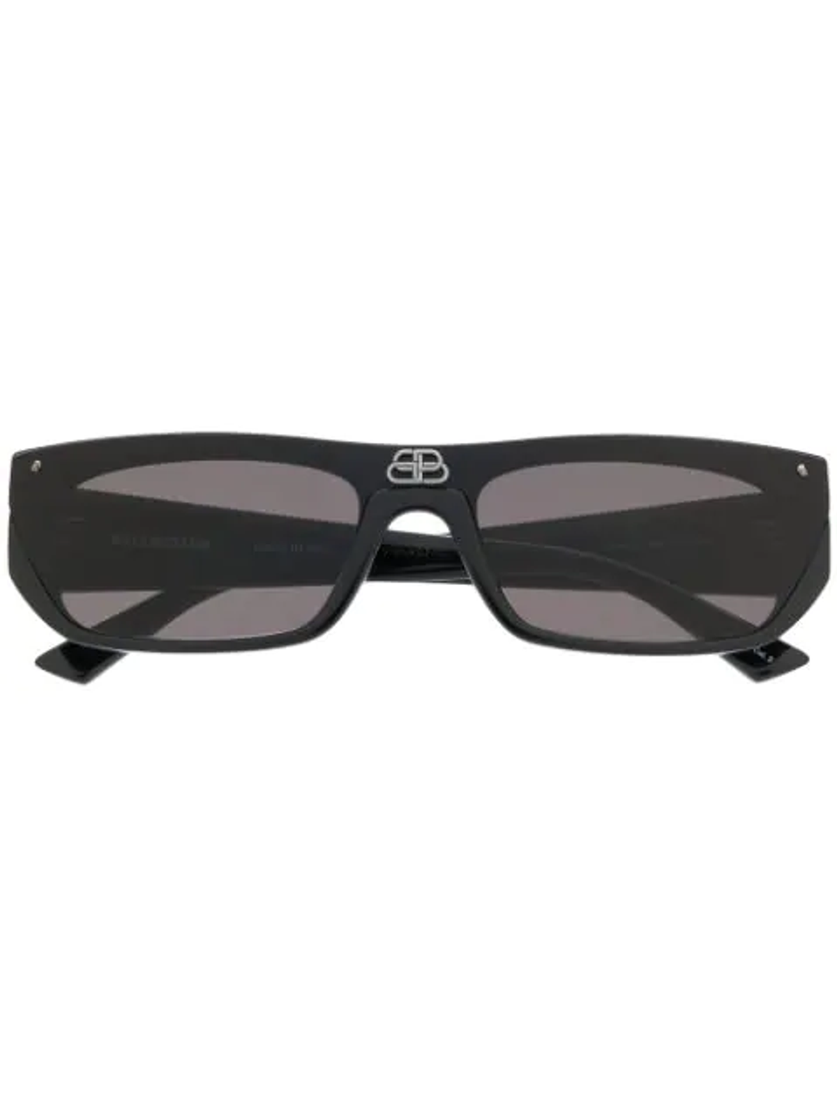 Balenciaga Shield Rectangular Frame Black Sunglasses