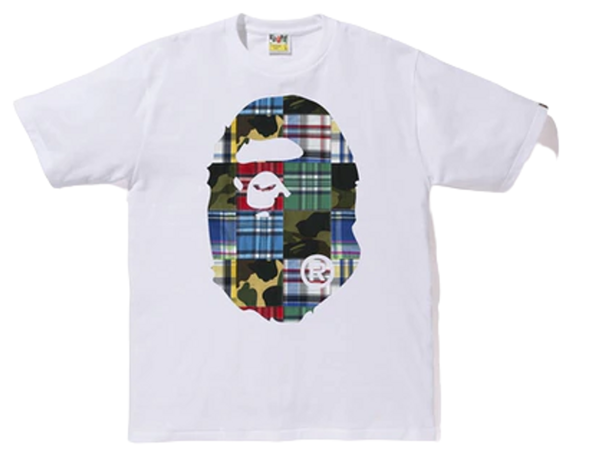 Bape Patchwork Big Head White T-Shirt