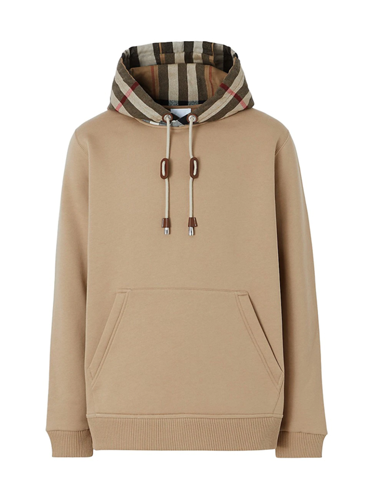 Burberry Check Print Hoodie Camel And Archive Beige