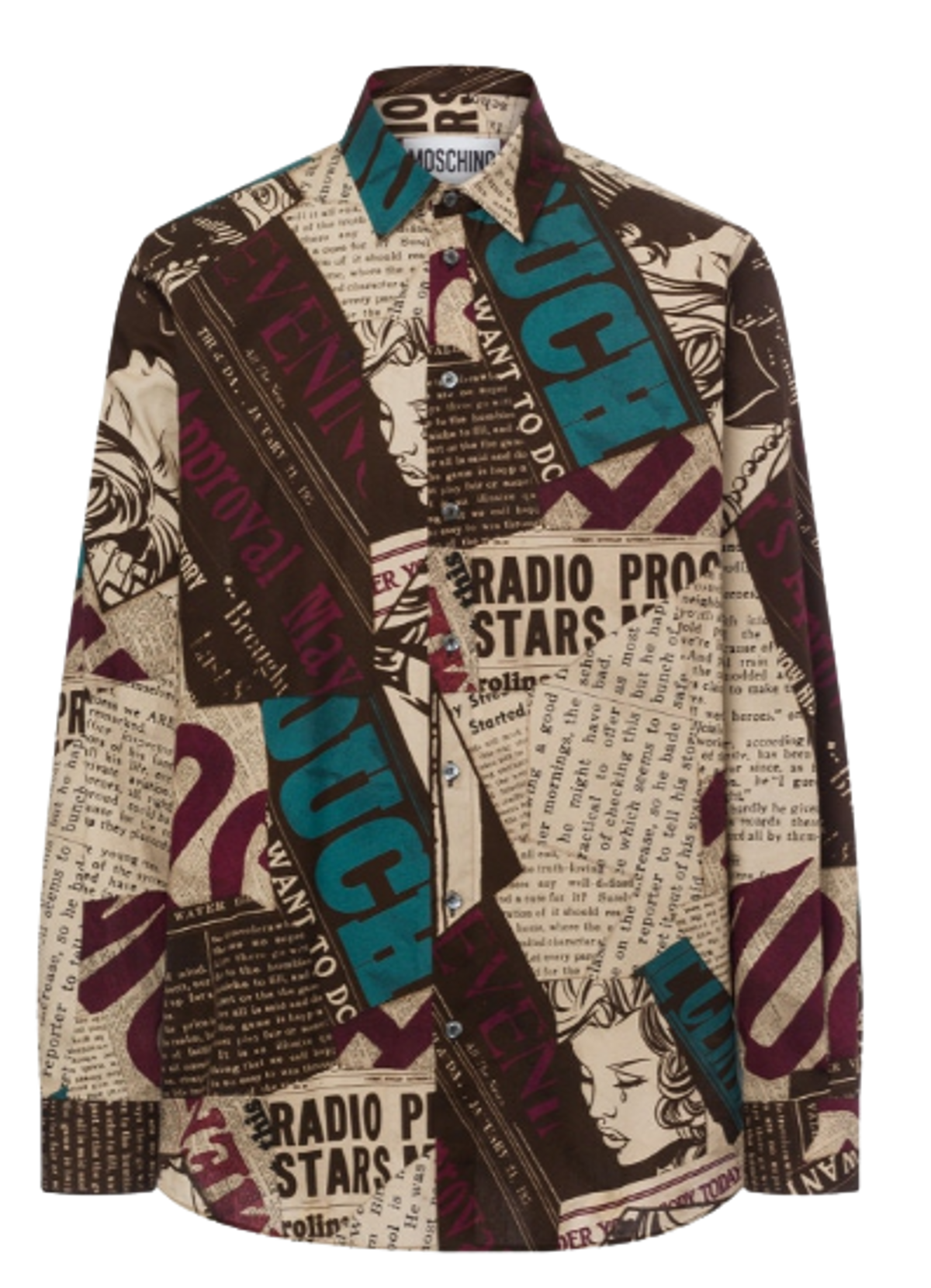 Moschino Newspapers Poplin Shirt