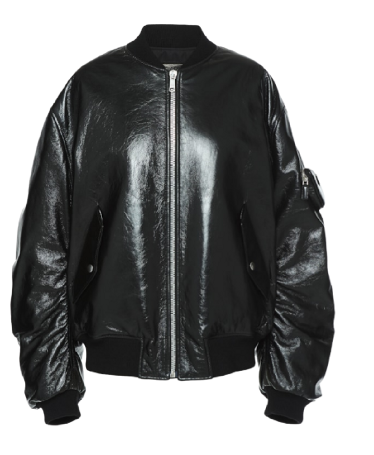 Prada Oversized Nappa Leather Bomber Jacket